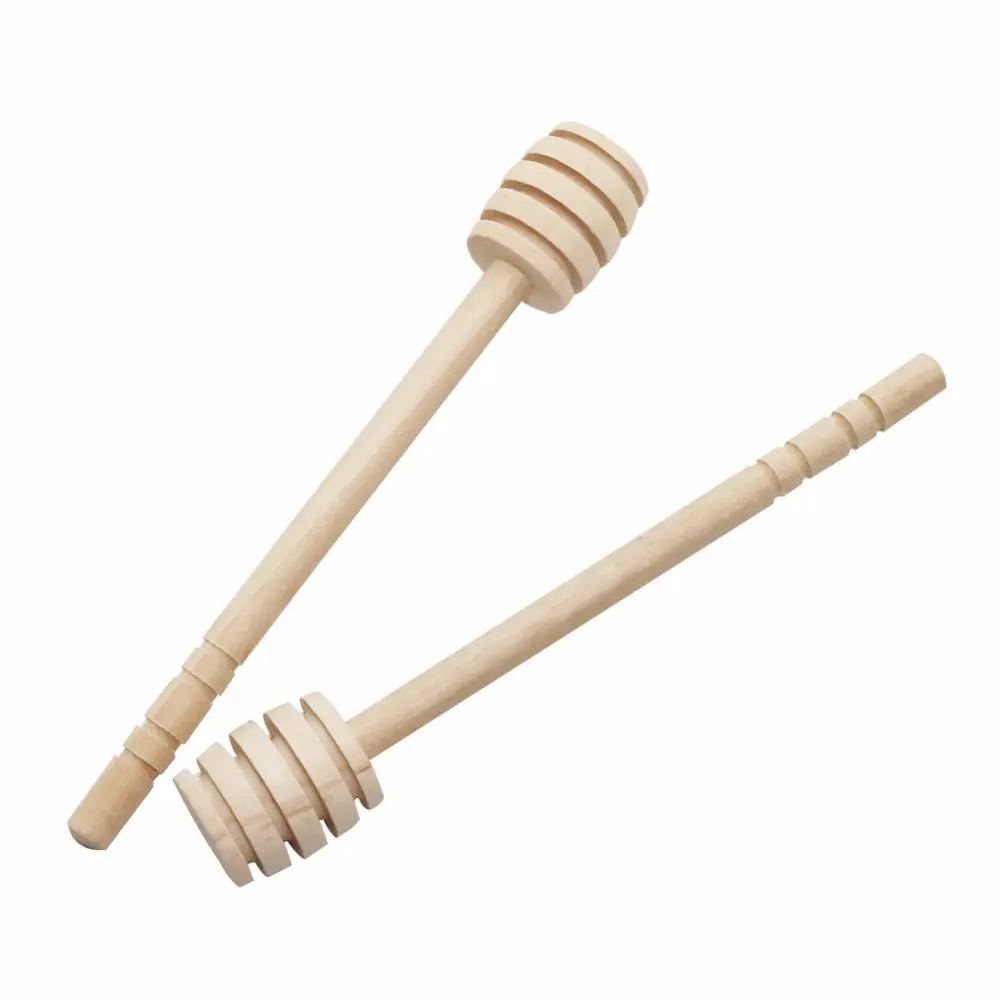 New Wooden Honey Stick Wood Honey Spoon Stir Bar for Honey Jar Supplies Long Handle Mixing Stick wood honey splash bar