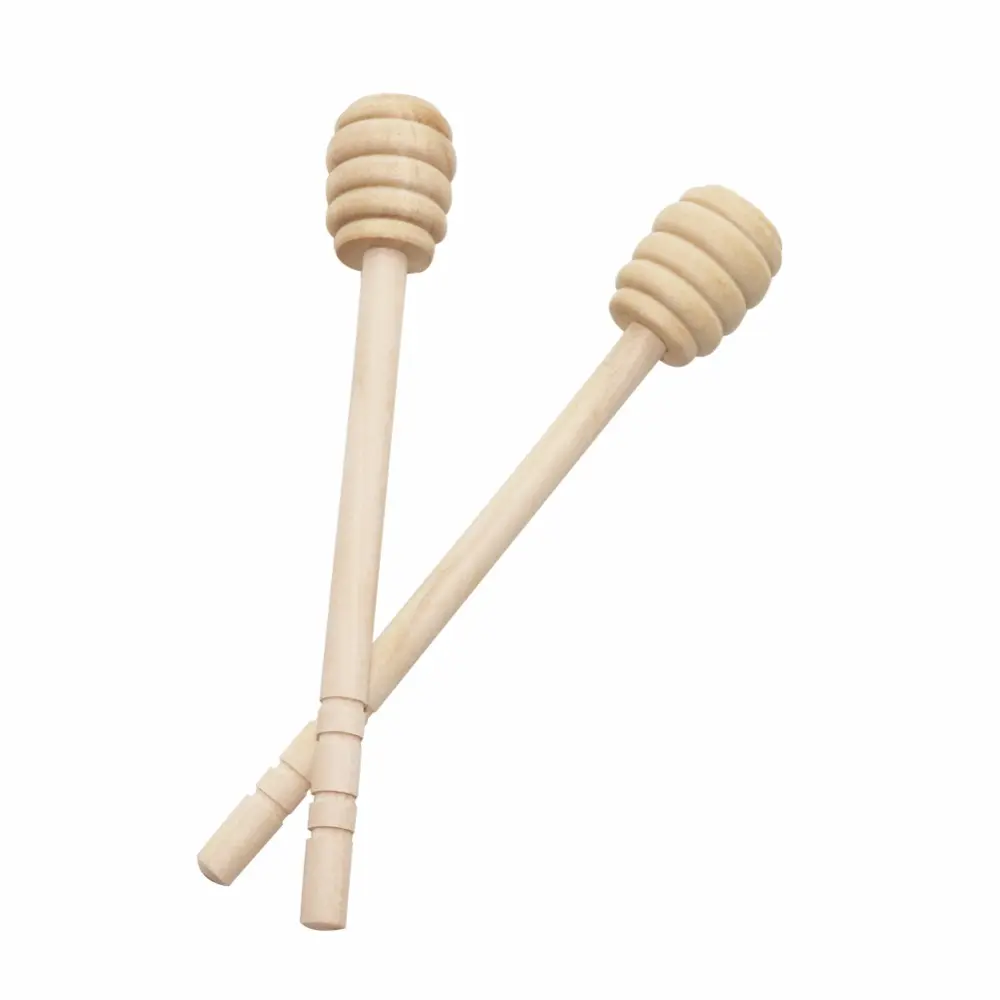 New Wooden Honey Stick Wood Honey Spoon Stir Bar for Honey Jar Supplies Long Handle Mixing Stick wood honey splash bar