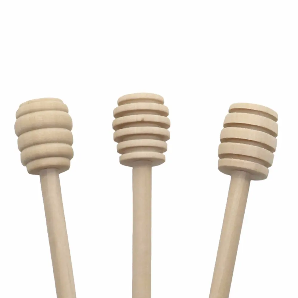 New Wooden Honey Stick Wood Honey Spoon Stir Bar for Honey Jar Supplies Long Handle Mixing Stick wood honey splash bar