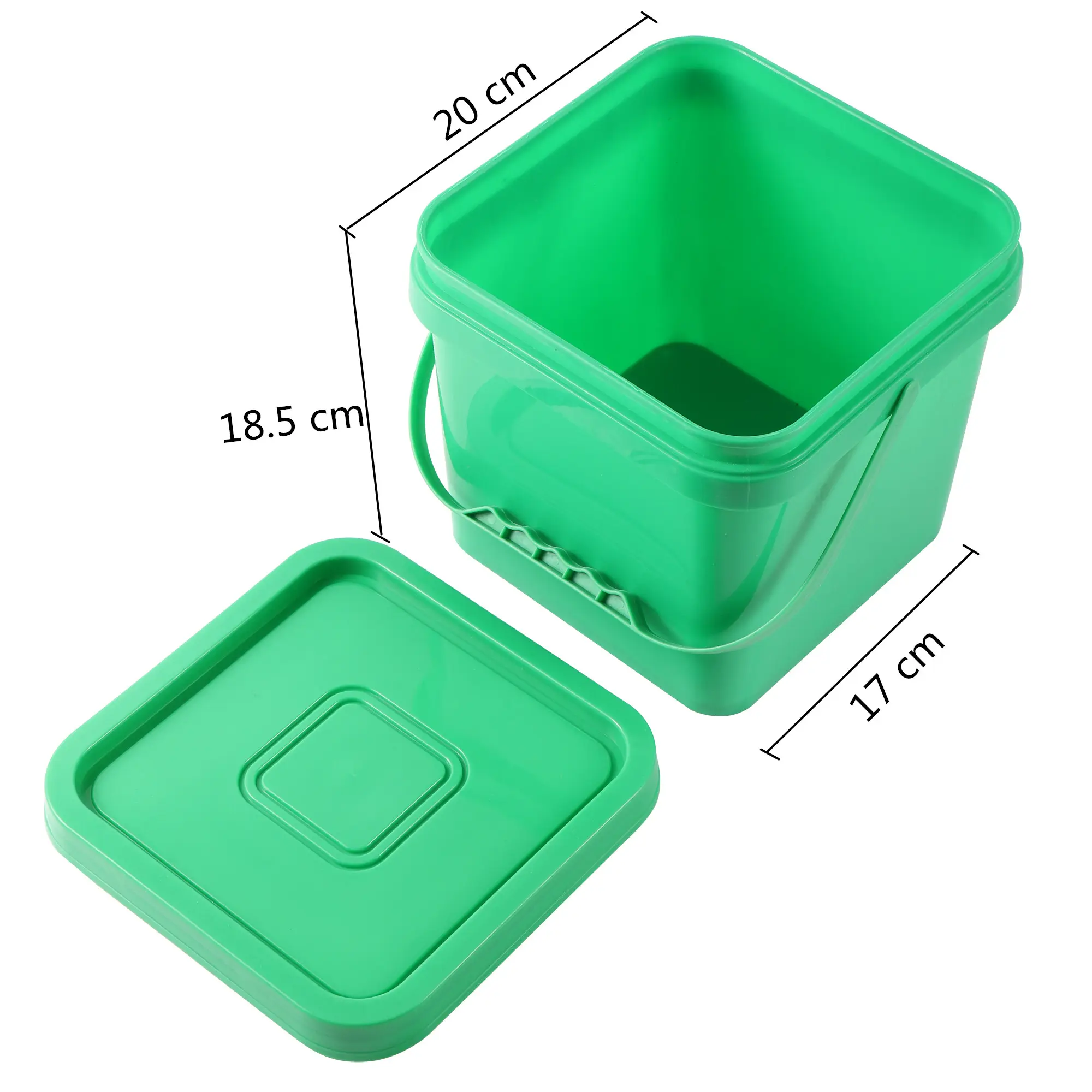 5L Quail Chicken Drinking Bucket With Drinking Cup Portable Thickened Bucket With Lid Square Pet Food Storage Plastic Bucket