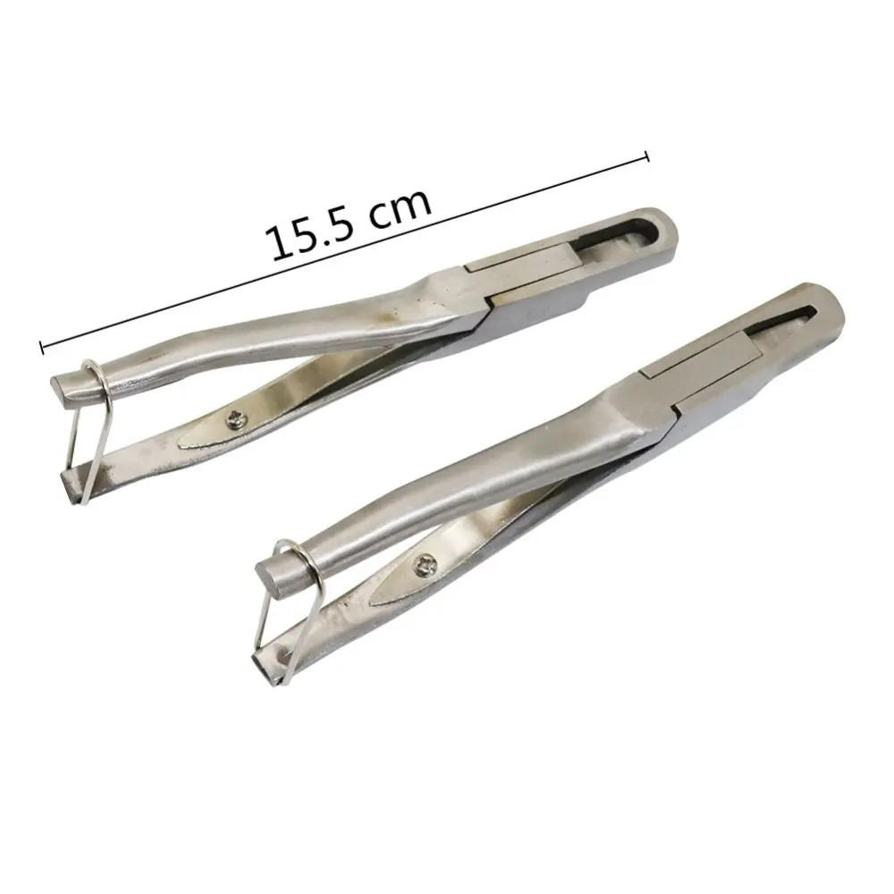 Stainless Steel Pig Ear Punch Pliers U-V Shaped Animal Ear Pliers Pig Marker Forceps Cattle and Sheep Farm animal Marking Pliers