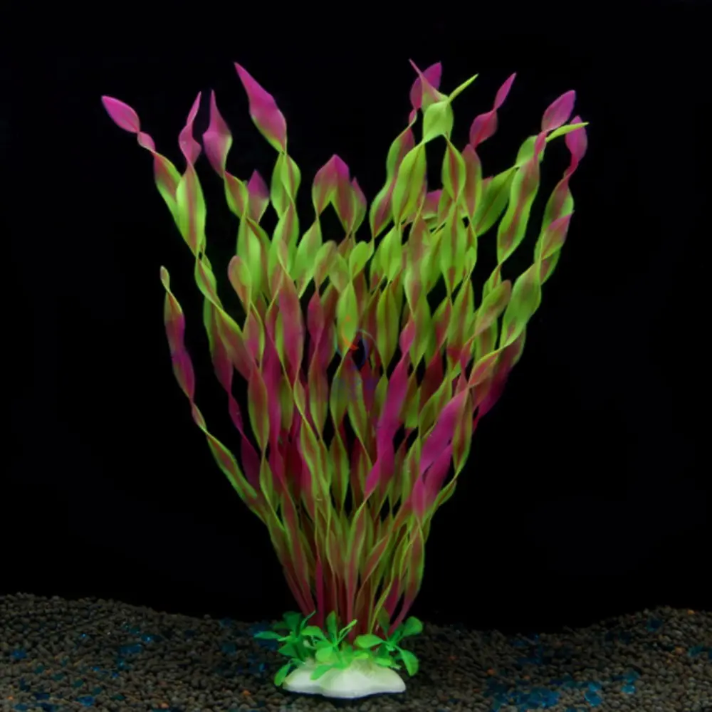 Multicolor Fish Tank Seaweed Ocean Scene Artificial Water Fish Tank Ornament Grass Aquarium Plants Aquarium Decoration