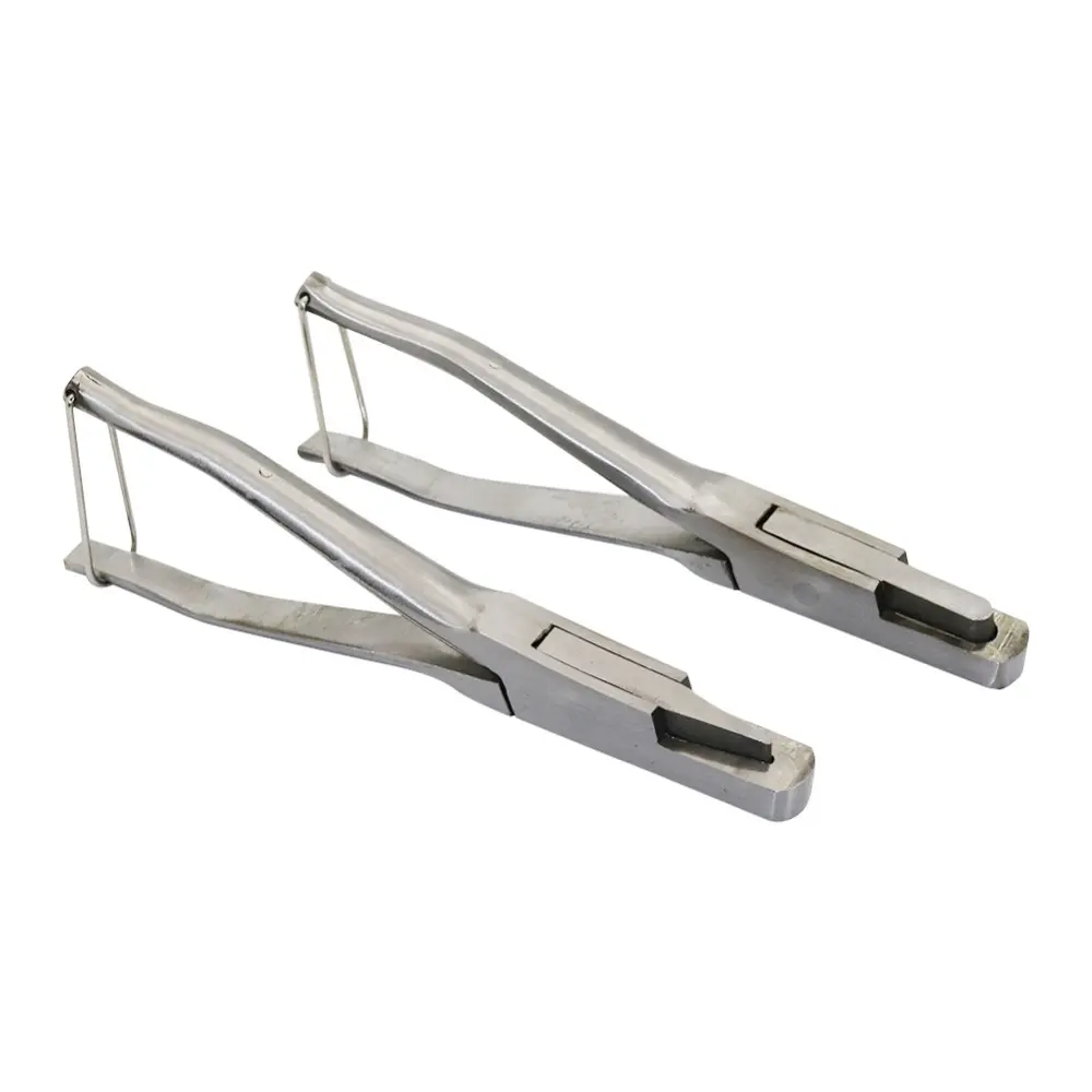 Stainless Steel Pig Ear Punch Pliers U-V Shaped Animal Ear Pliers Pig Marker Forceps Cattle and Sheep Farm animal Marking Pliers