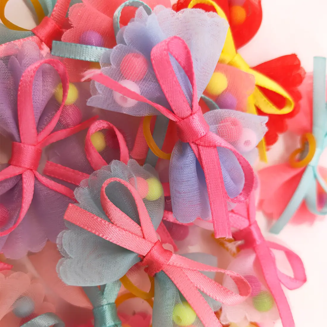 10/20/50pcs Cute Pet Dog Bows Ball Hair Accessories Grooming Puppy Hair Accessories With Rubber Bands Pet Headwear For Dogs New