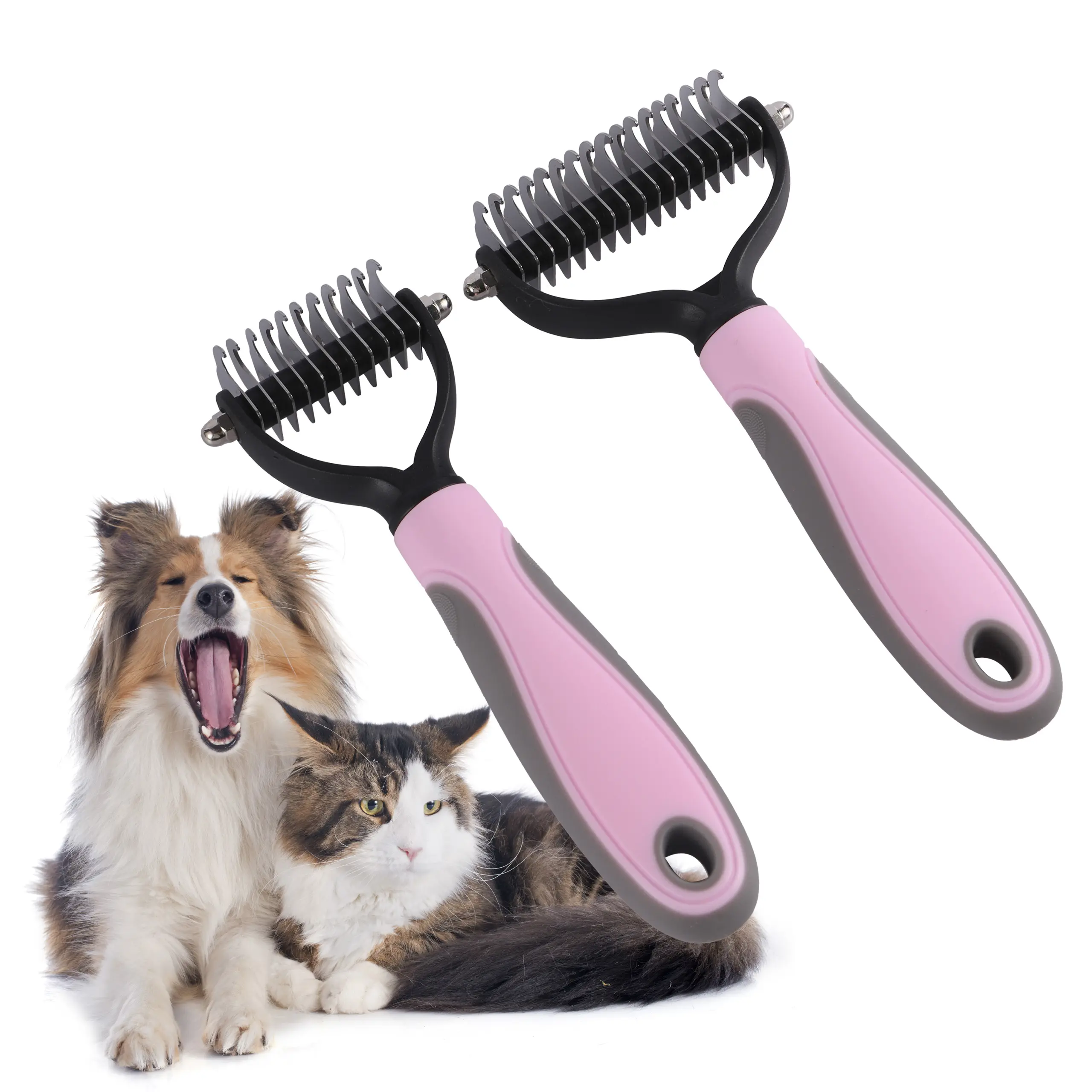 New Professional Pet Cat Hair Removal Comb Brush Dog Grooming Shedding Tools Puppy Hair Shedding Trimmer Pet Fur Trimming Combs