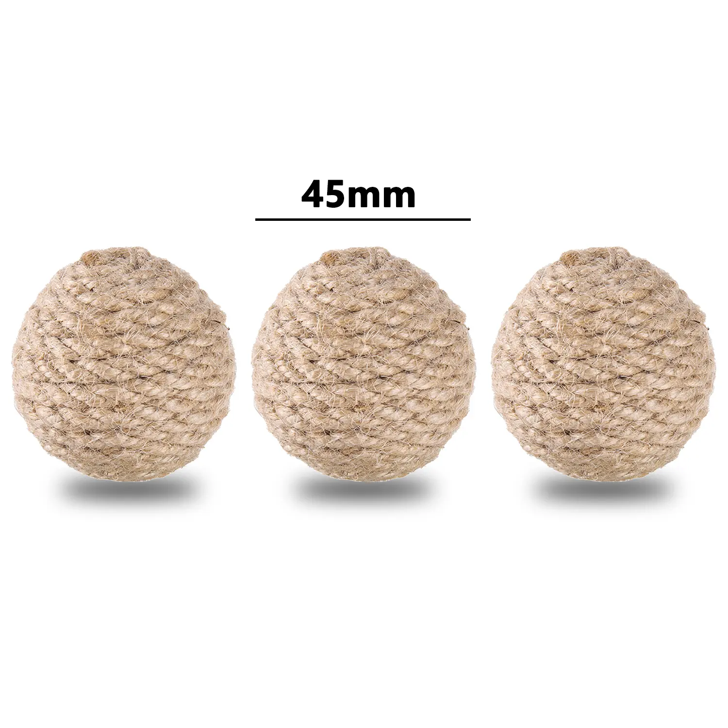 5/10Pcs Pet Cat Hemp Rope Ball Rolling Interactive Hand-woven Cat Scratching Interactive Ball Sound To Attract Attention Toy