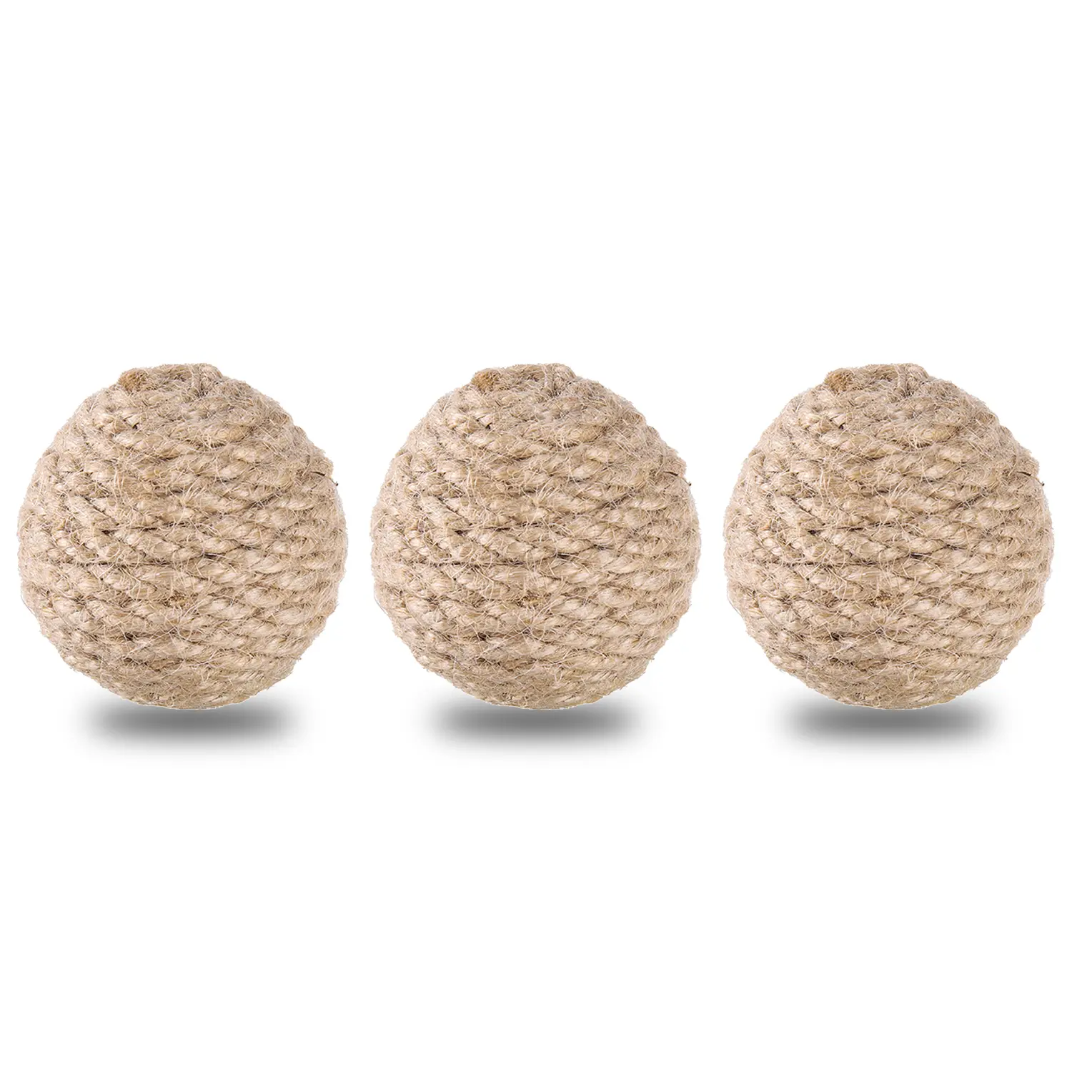 5/10Pcs Pet Cat Hemp Rope Ball Rolling Interactive Hand-woven Cat Scratching Interactive Ball Sound To Attract Attention Toy