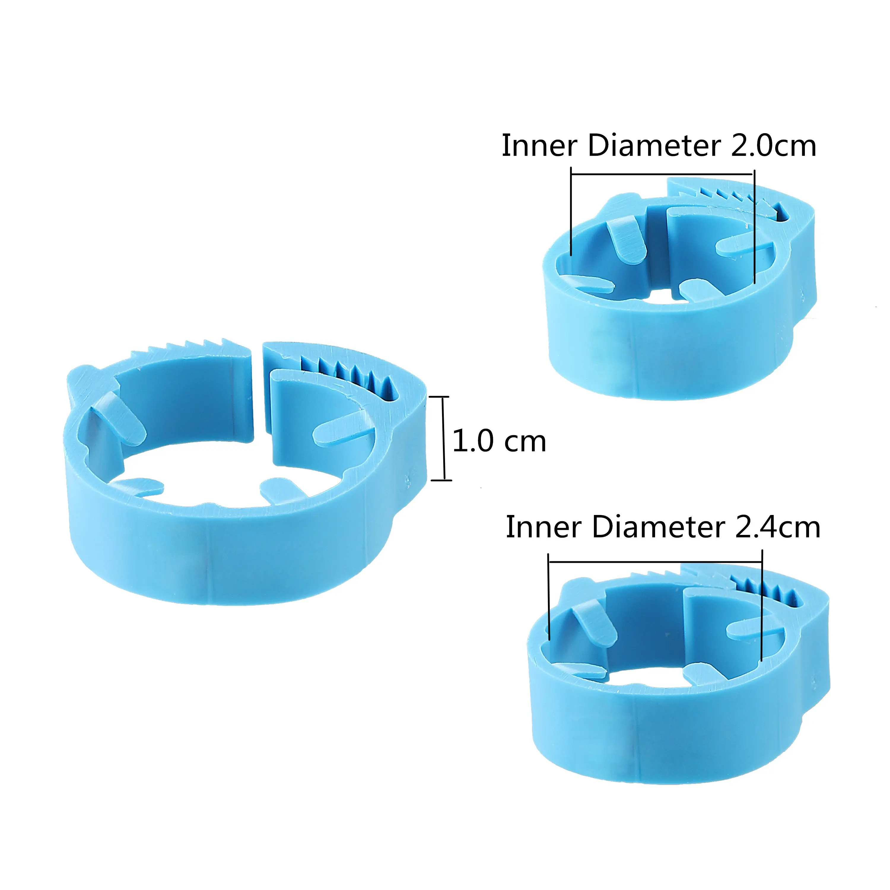 Adjustable Chicken Foot Ring Inner Diameter 2~2.4cm Chicken Poultry Flexible Retractable Foot Rings Poultry Farming Tool 100 Pcs