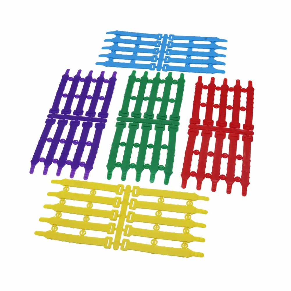 100pcs Adjustable Chicken Foot Ring Chicken Coop Poultry Identification Rings Feeding Supplies 5 Colors Ring Length 79mm