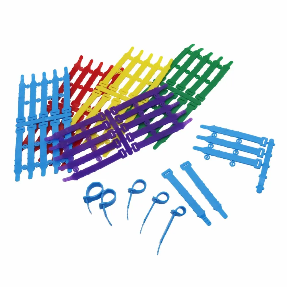 100pcs Adjustable Chicken Foot Ring Chicken Coop Poultry Identification Rings Feeding Supplies 5 Colors Ring Length 79mm