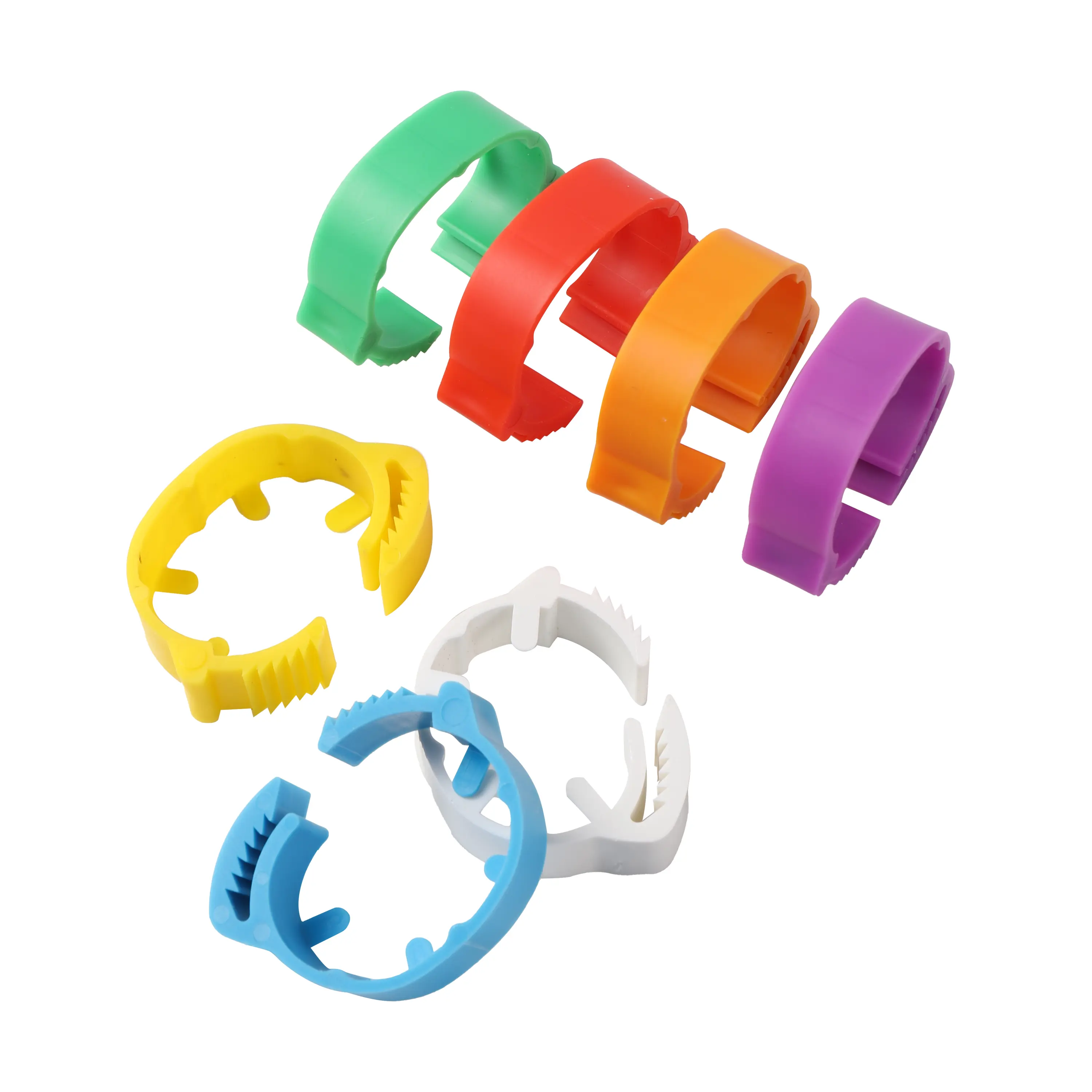Adjustable Chicken Foot Ring Inner Diameter 2~2.4cm Chicken Poultry Flexible Retractable Foot Rings Poultry Farming Tool 100 Pcs