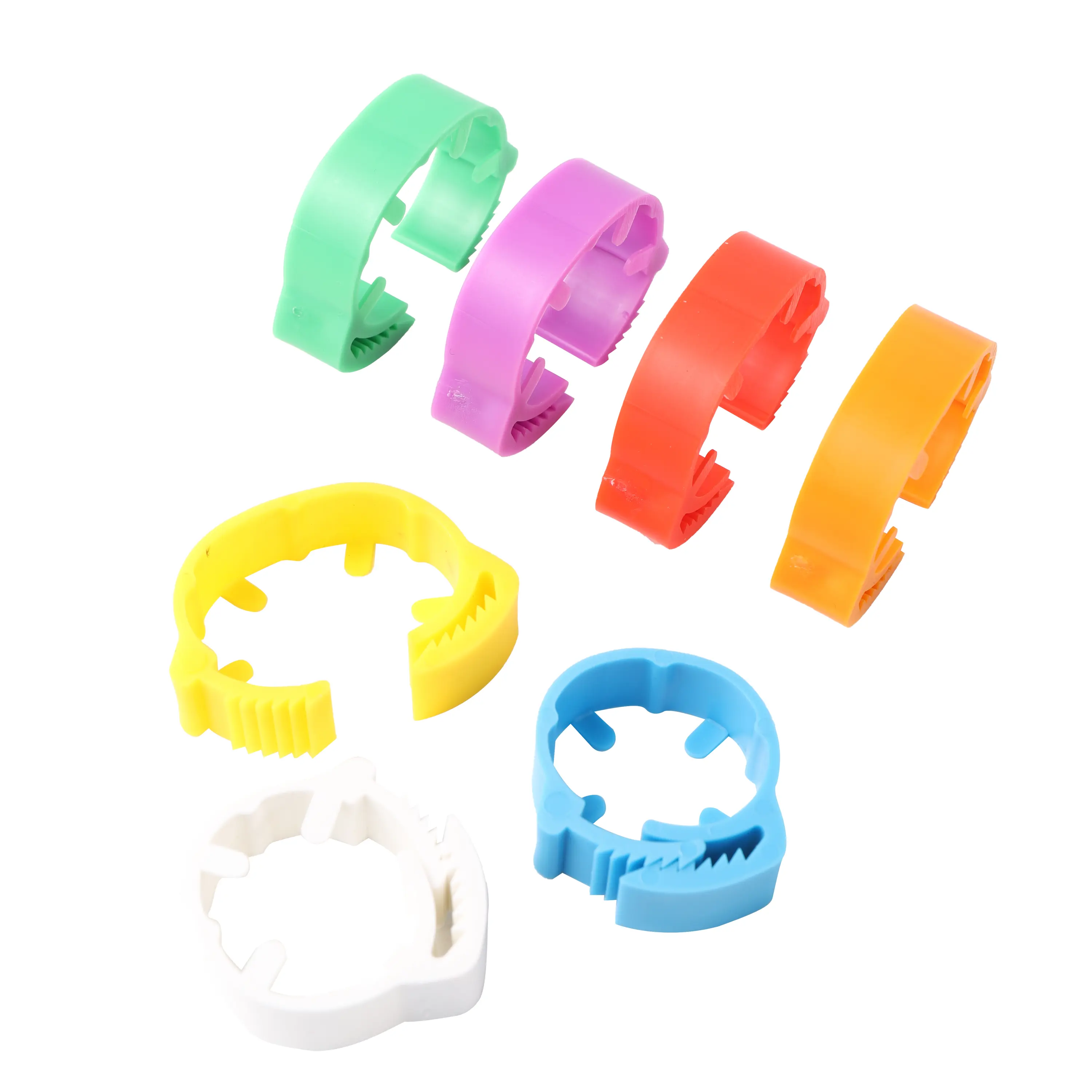 Adjustable Chicken Foot Ring Inner Diameter 2~2.4cm Chicken Poultry Flexible Retractable Foot Rings Poultry Farming Tool 100 Pcs