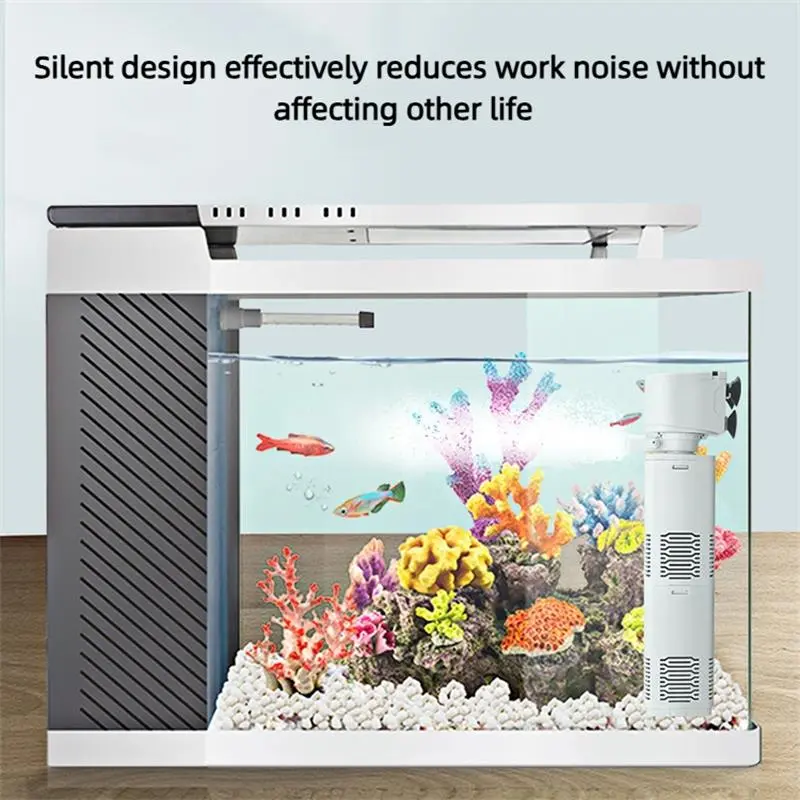 3 in 1 Aquarium Filter Pump Silent Fish Tank Submersible Air Oxygen Aerator Aquarium Air Pump Water Changer Pump Wave Maker 220v