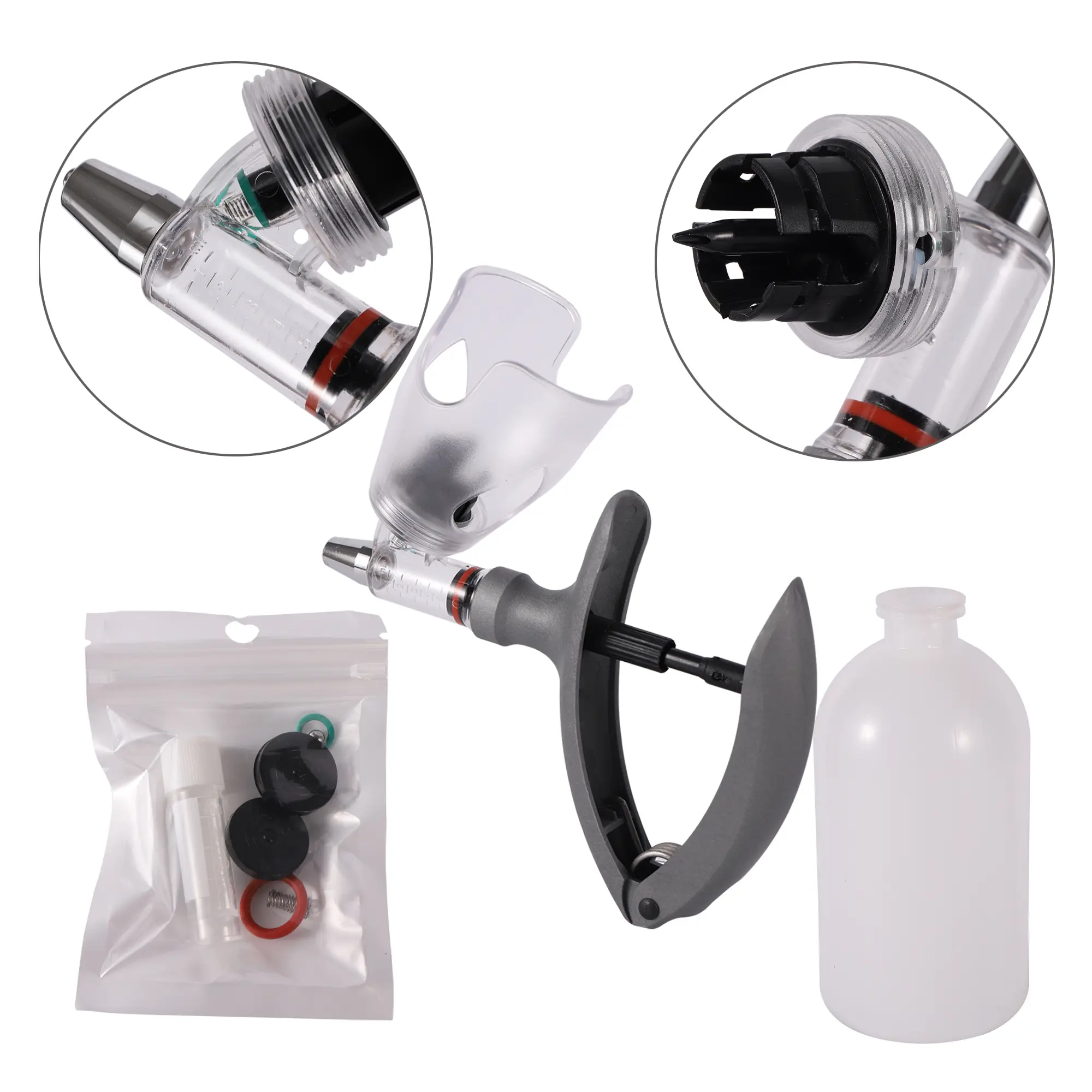 2ml/5ml Automatic Veterinary Continuous Syringe Animal Injection Adjustable Vaccine Injection for Using Pig Cattle Sheep Chicken
