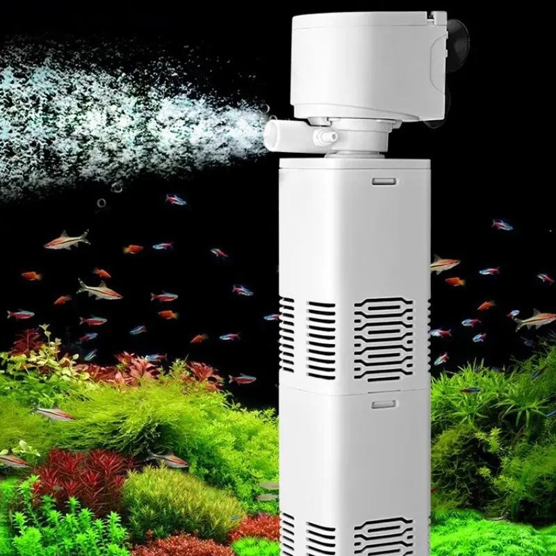 3 in 1 Aquarium Filter Pump Silent Fish Tank Submersible Air Oxygen Aerator Aquarium Air Pump Water Changer Pump Wave Maker 220v