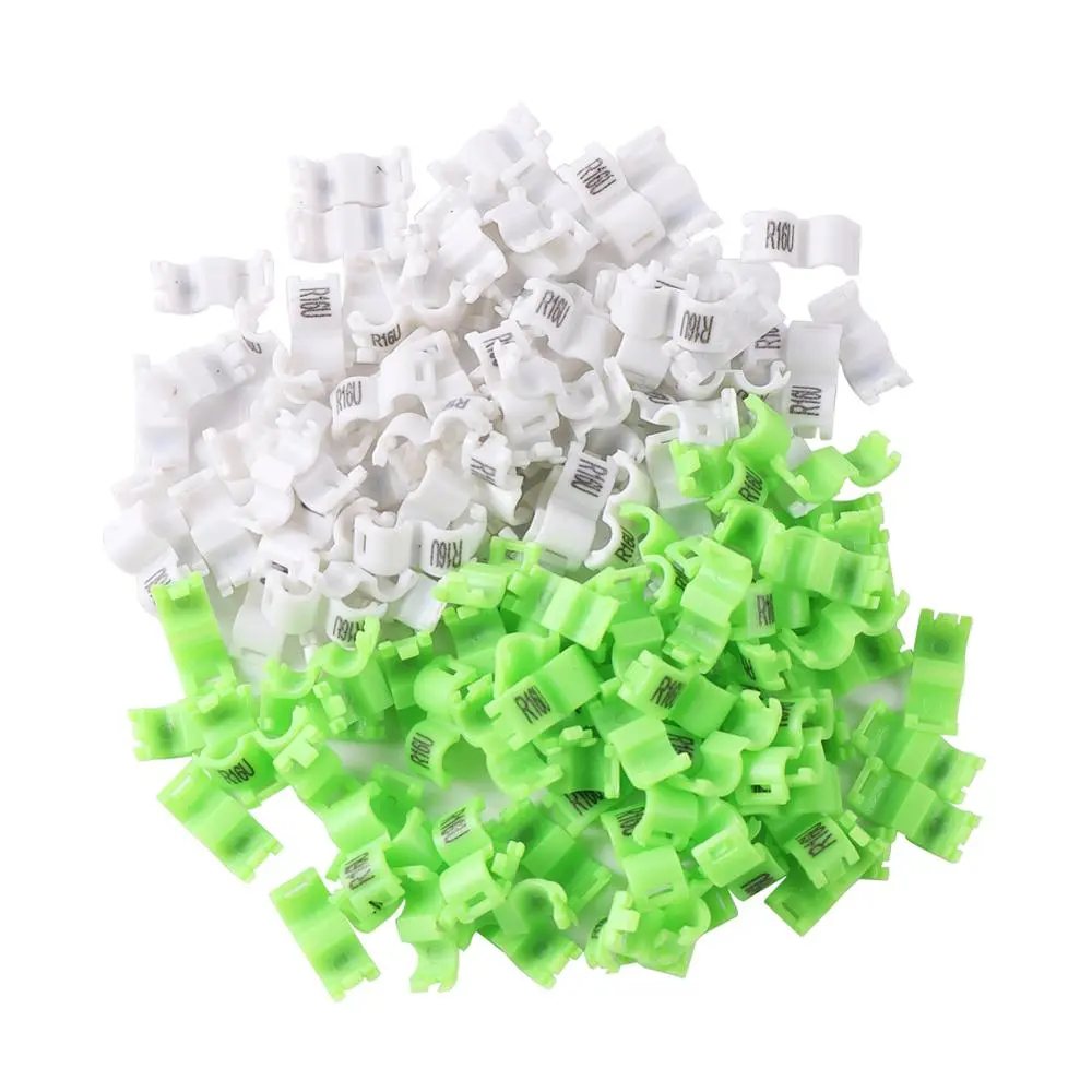 DIY R16U Bird Clip Ring Plastic Foot Rings Colorful Birds Acacia Canary All kinds of Bird  100 Pcs/Set