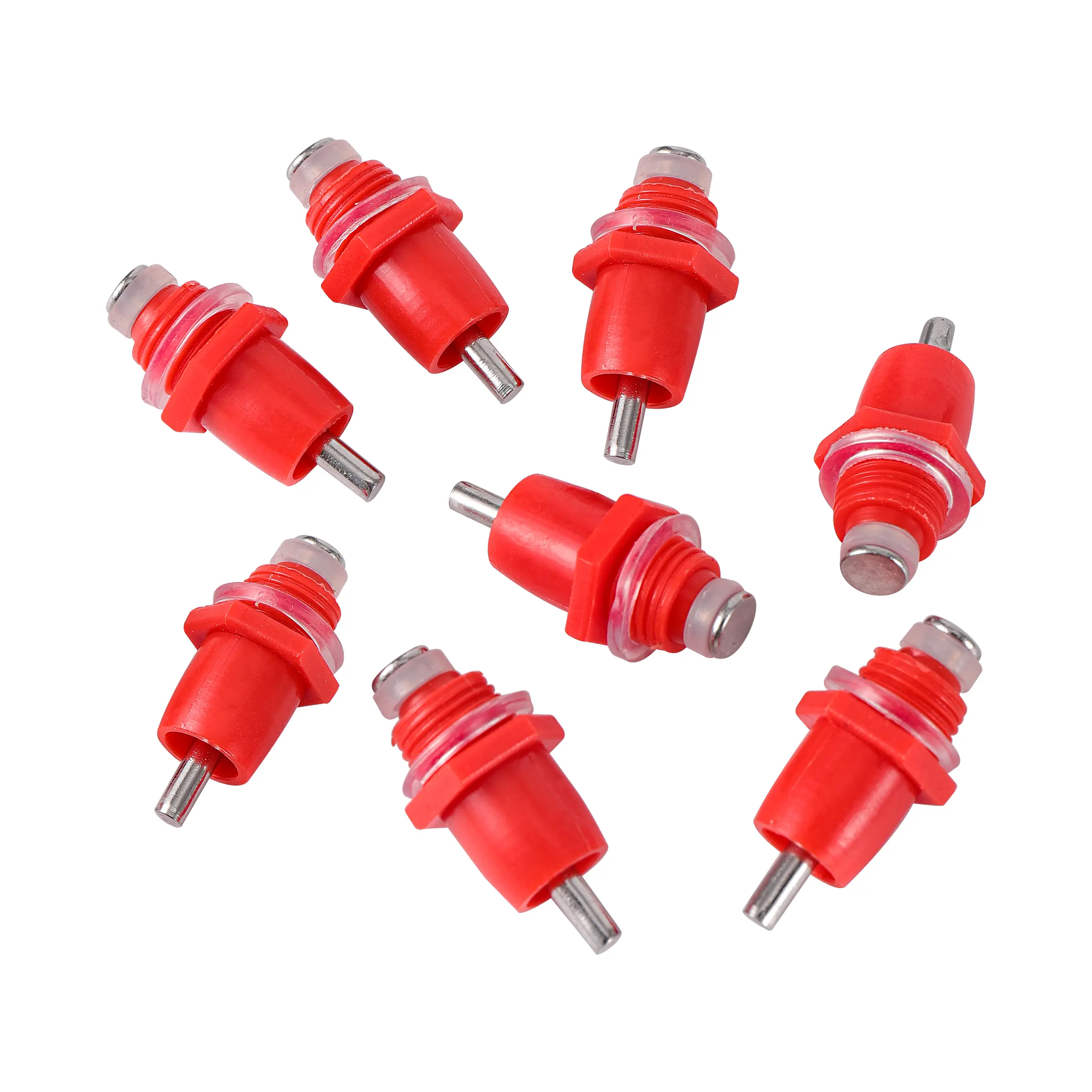 20 Pcs Red Spring Type Chicken With Nipple Drinking Water Drinking Fountain Mouth Water Poultry Farming Equipment