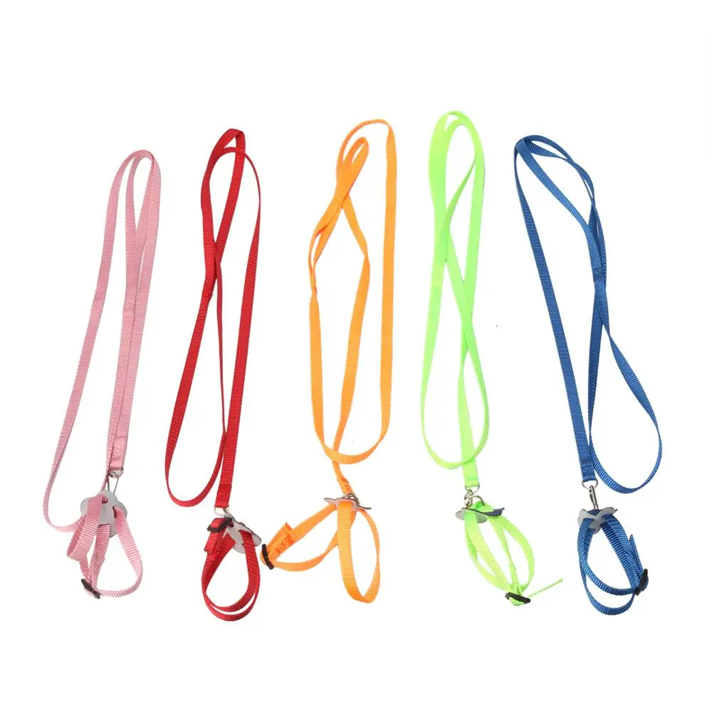 Adjustable Pet Harness Reptile Leash Turtle Gerbil Lizard Outdoor Training Soft Strap Anti-bite Multicolor Light Traction Rope