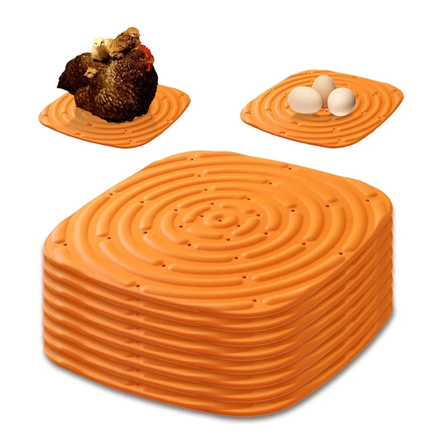 2Pcs Reusable Chicken Nesting Pads Washable Waterproof Chicken Laying Mats Sponge Heat-resistant Chicken Bedding Mats