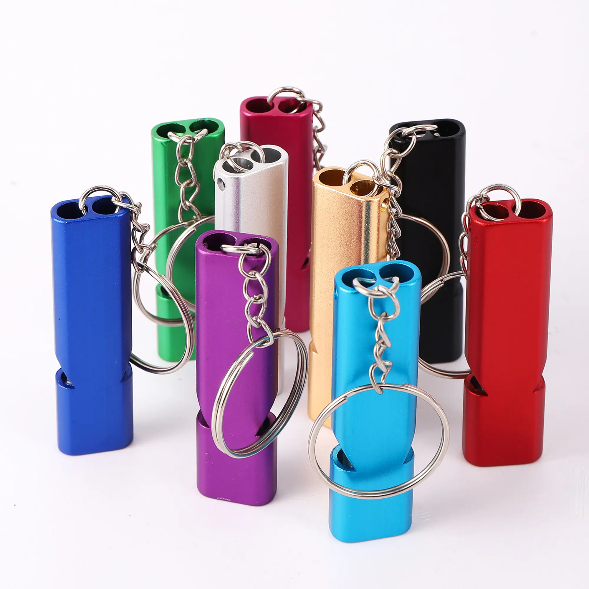 Pet Dog Training Whistle Aluminum Two-tone Training Whistle Cats Birds Training Tool for Recall Barking Control Survival Whistle