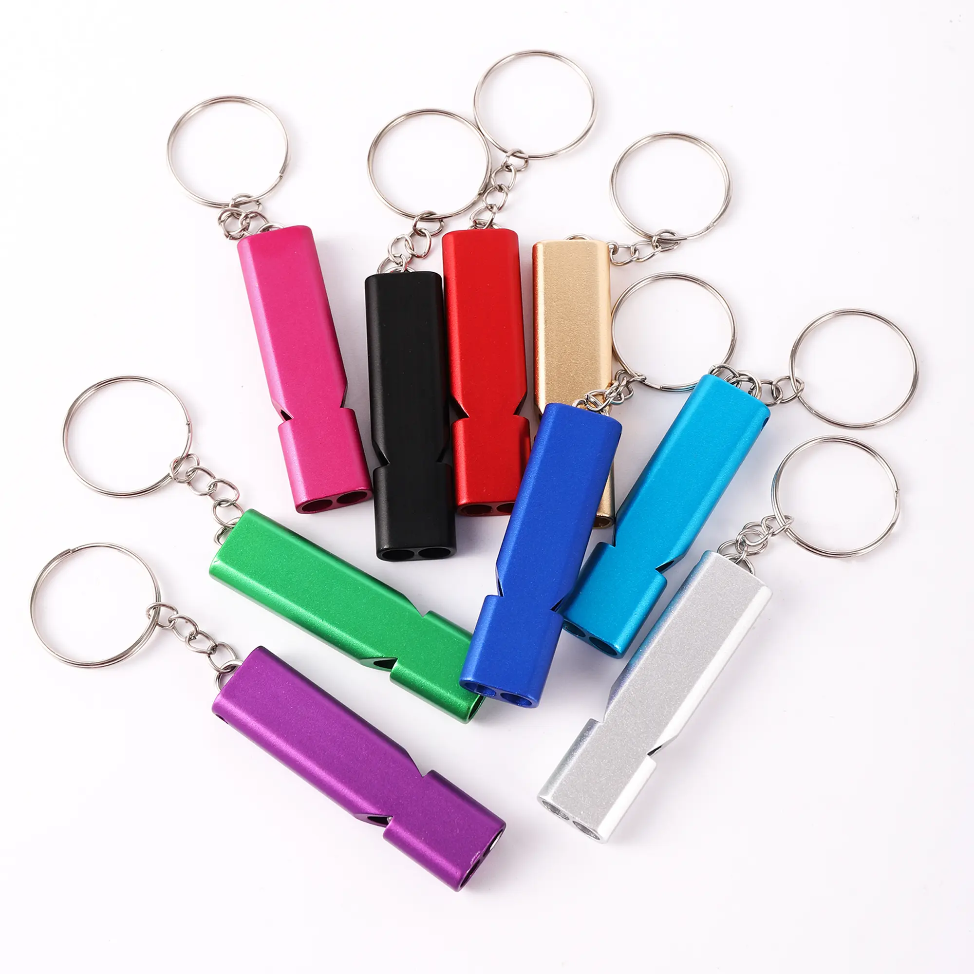 Pet Dog Training Whistle Aluminum Two-tone Training Whistle Cats Birds Training Tool for Recall Barking Control Survival Whistle