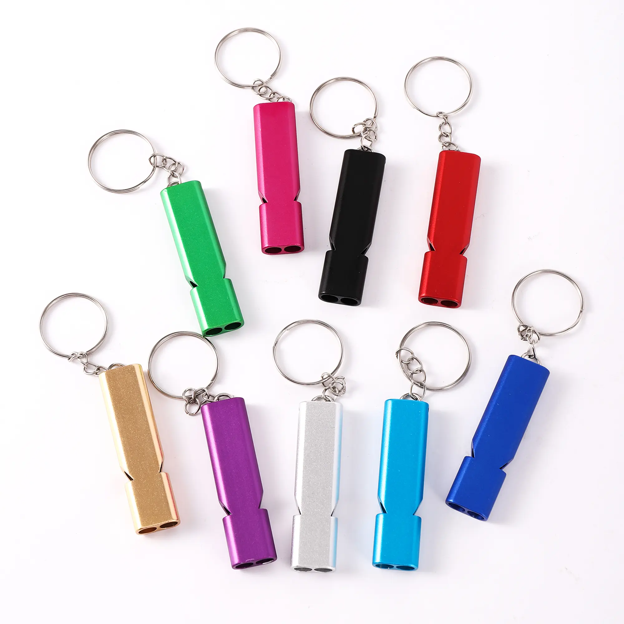 Pet Dog Training Whistle Aluminum Two-tone Training Whistle Cats Birds Training Tool for Recall Barking Control Survival Whistle