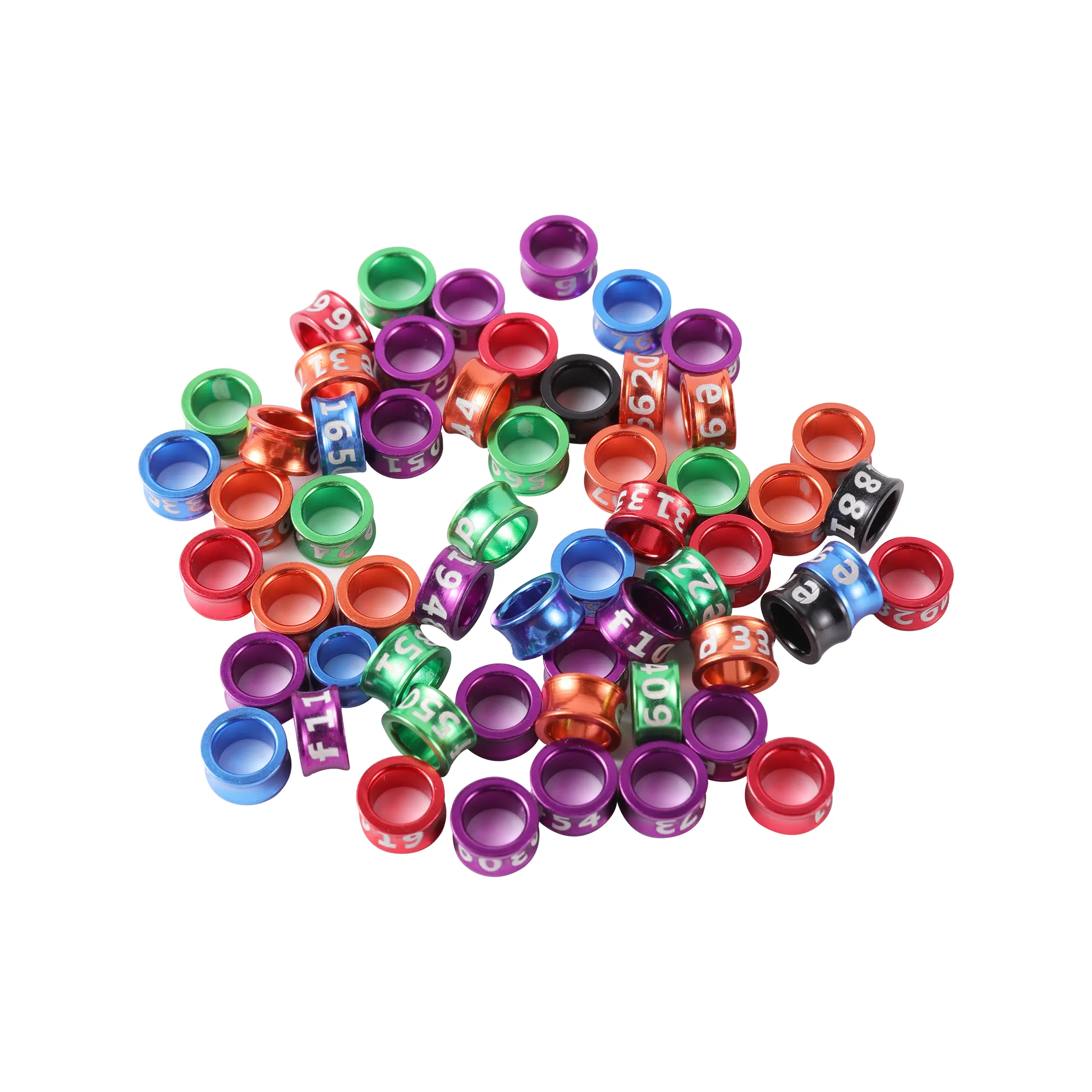 10 pcs 4/4.7/5/6/7mm Aluminum Bird Foot Ring Outdoor Flying Training Race Identification Tag Training Behaviour Tool Mixed Color