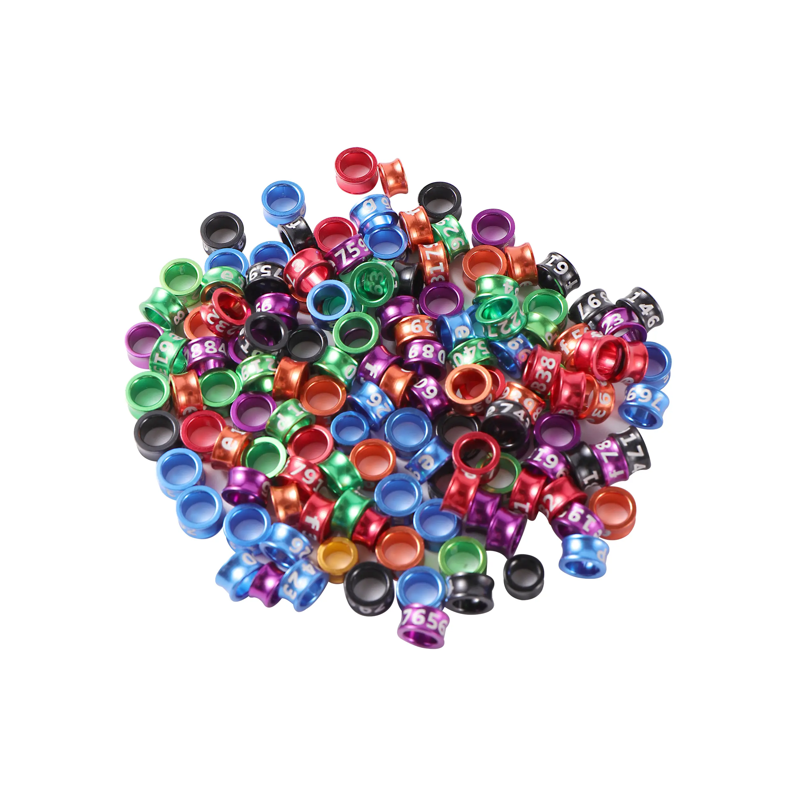 10 pcs 4/4.7/5/6/7mm Aluminum Bird Foot Ring Outdoor Flying Training Race Identification Tag Training Behaviour Tool Mixed Color
