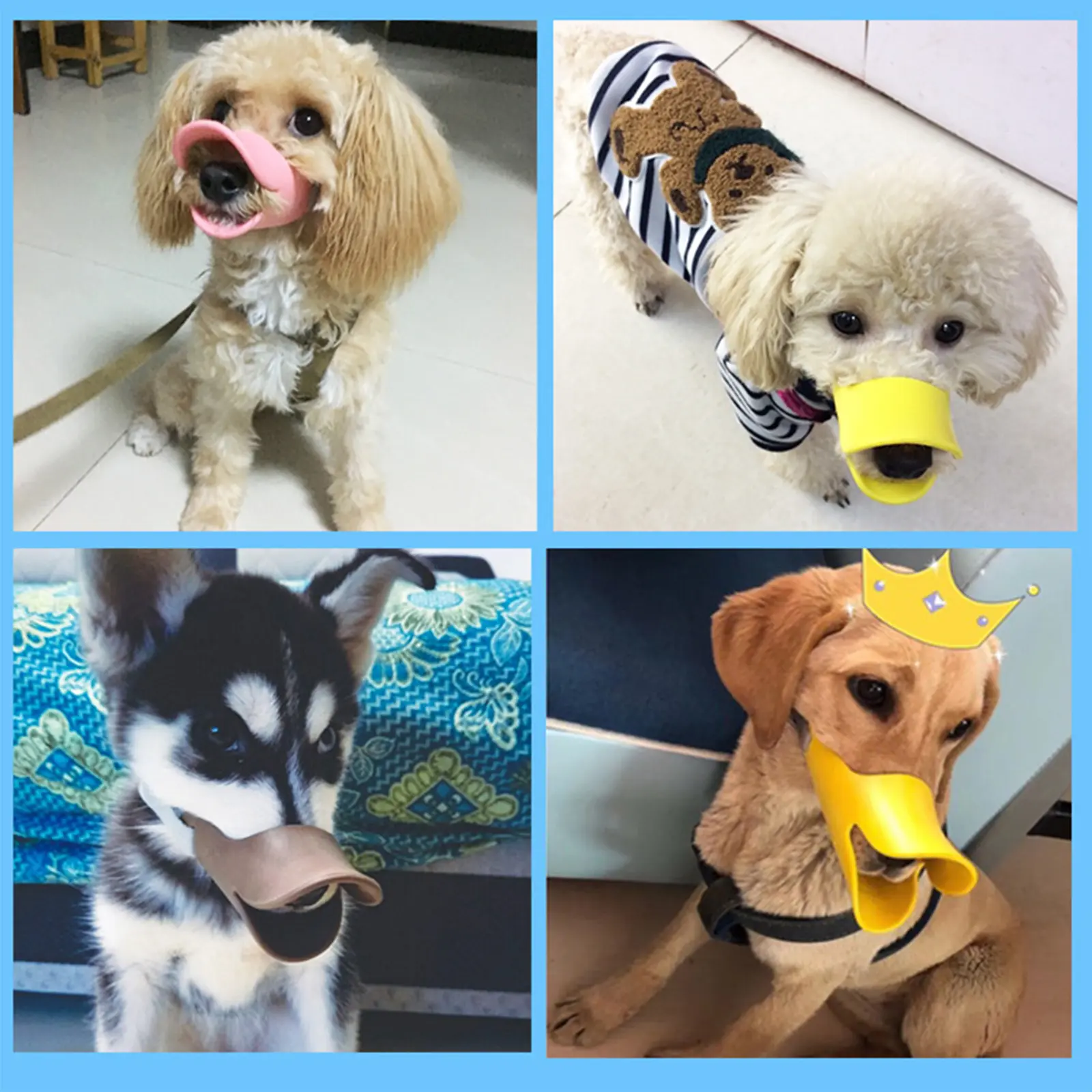 1Pc Dog Muzzle Silicone Duck Muzzle Mask for Pet Dogs Anti Bite Stop Barking Small Large Dog Mouth Muzzles Pet Dog Accessories