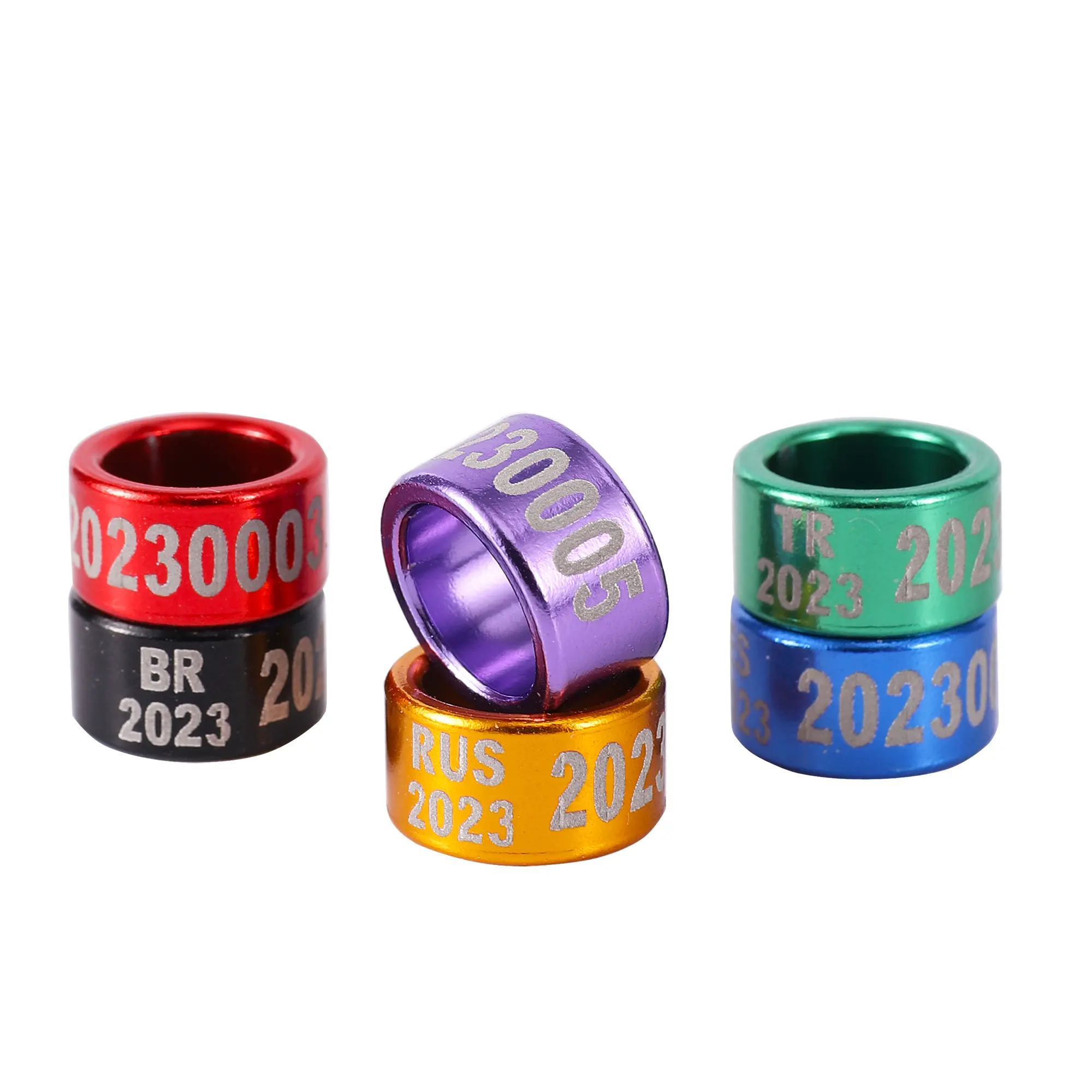 ID 8mm Pigeon Foot Ring RU US UK UA BR CZ ES DZ AU BE BY CA MA FR SA RO LK 30 Country Code + Year + Number Bird Foot Ring 10 Pcs