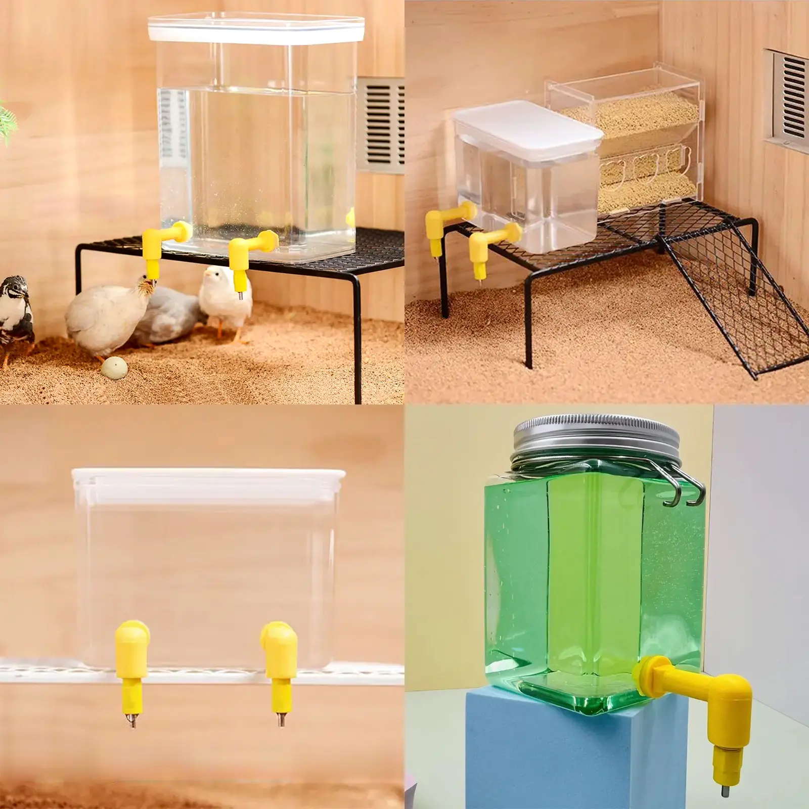 Poultry Chicken Nipple Drinker Automatic Rabbit Drinking Fountain 360° Pigeon Hamster Cage Pet Nipple Drinker Easy installation