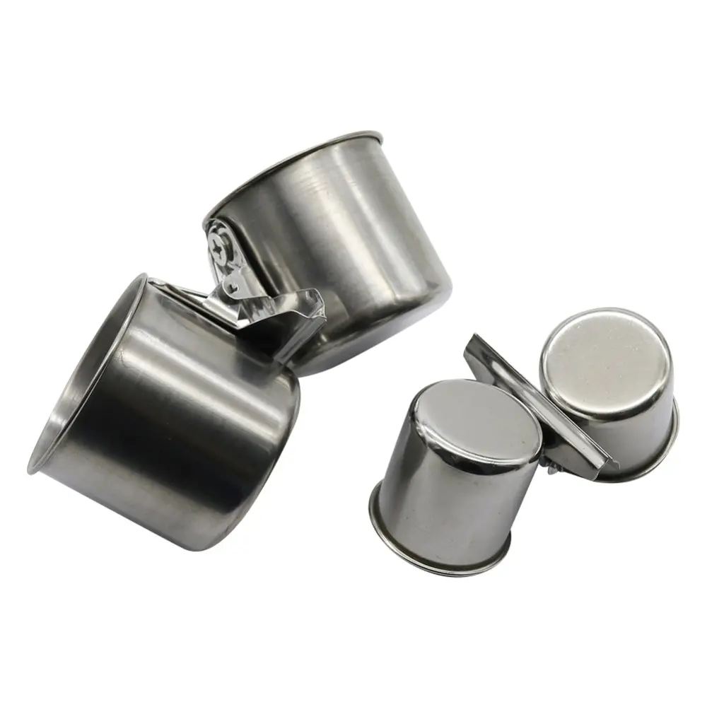 1 Pcs New Bird Feeder Cups Food Water Feeding Bird Double Cups With Clip Stainless Steel Parrot Cage Stand Bird Supplies