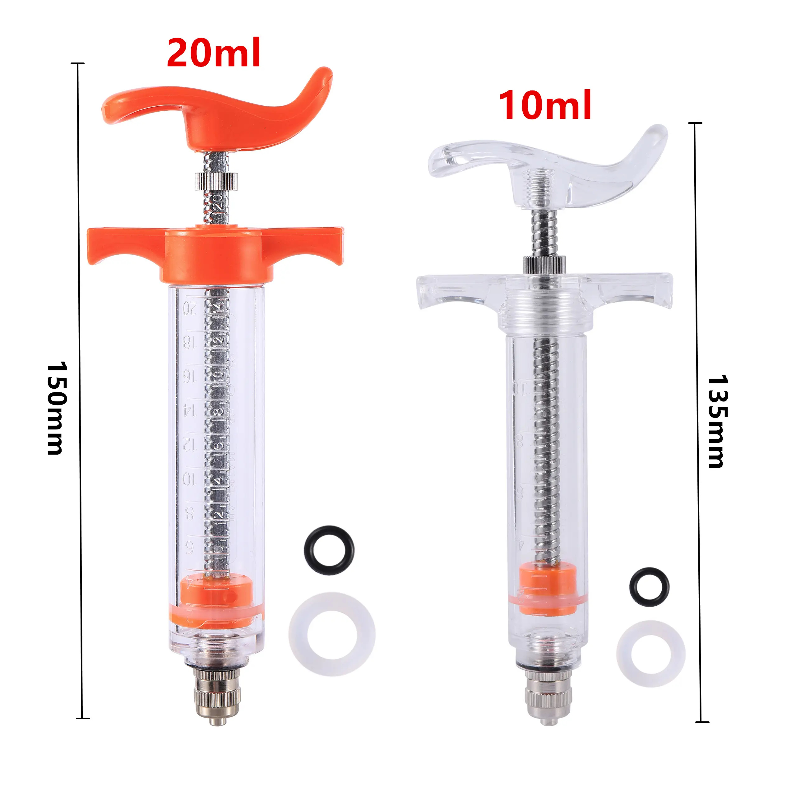 10ml/20ml Manual Feeding Rearing Gavage Crop Needle Straight Medication Tube Cage Birds Mice Parrot Fledgling Feeding Syringe