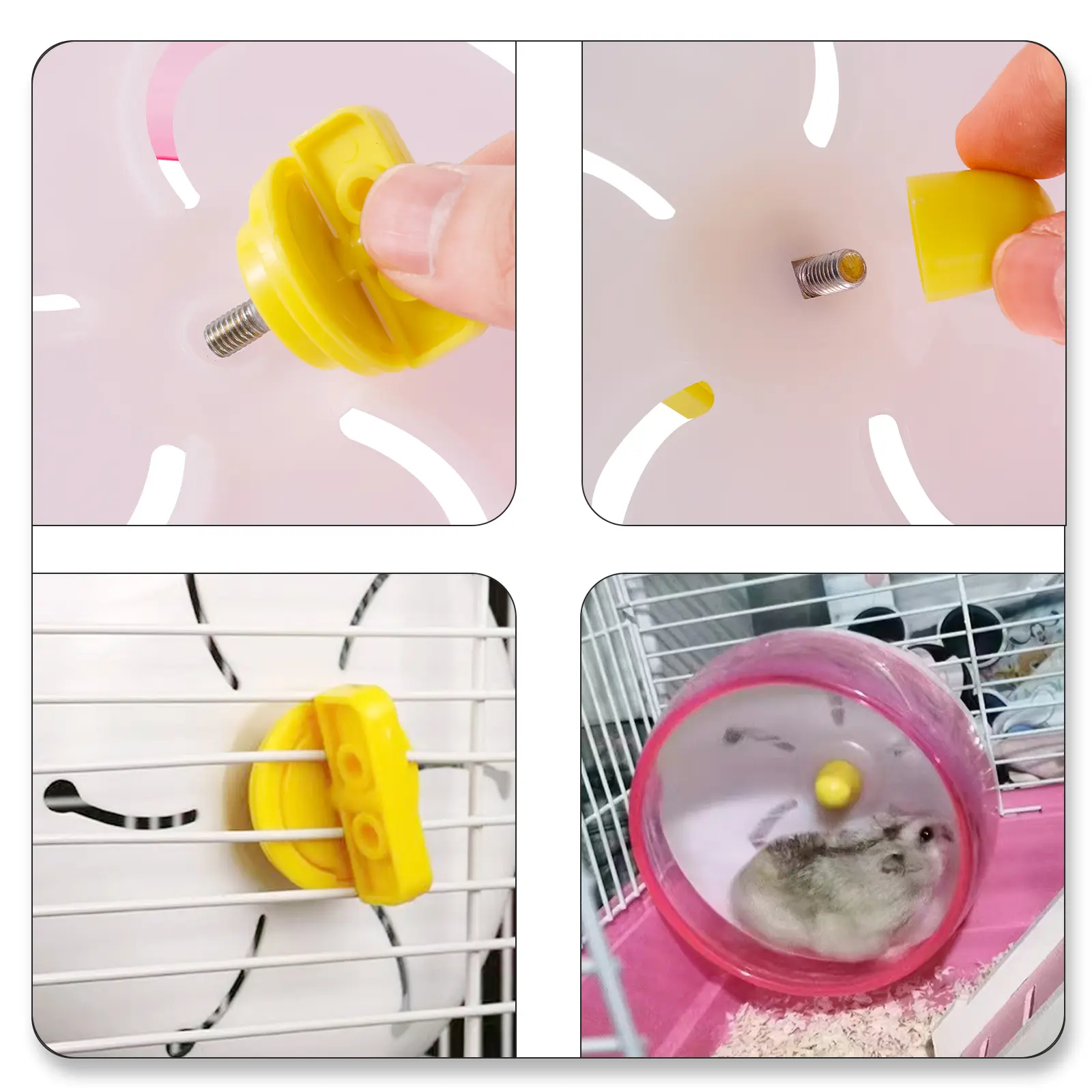 Hamster Running Disc Toy 3-Size Silent Small Pet Rotatory Jogging Wheel Small Pets Sports Wheel Toys Hamster Cage Accessories