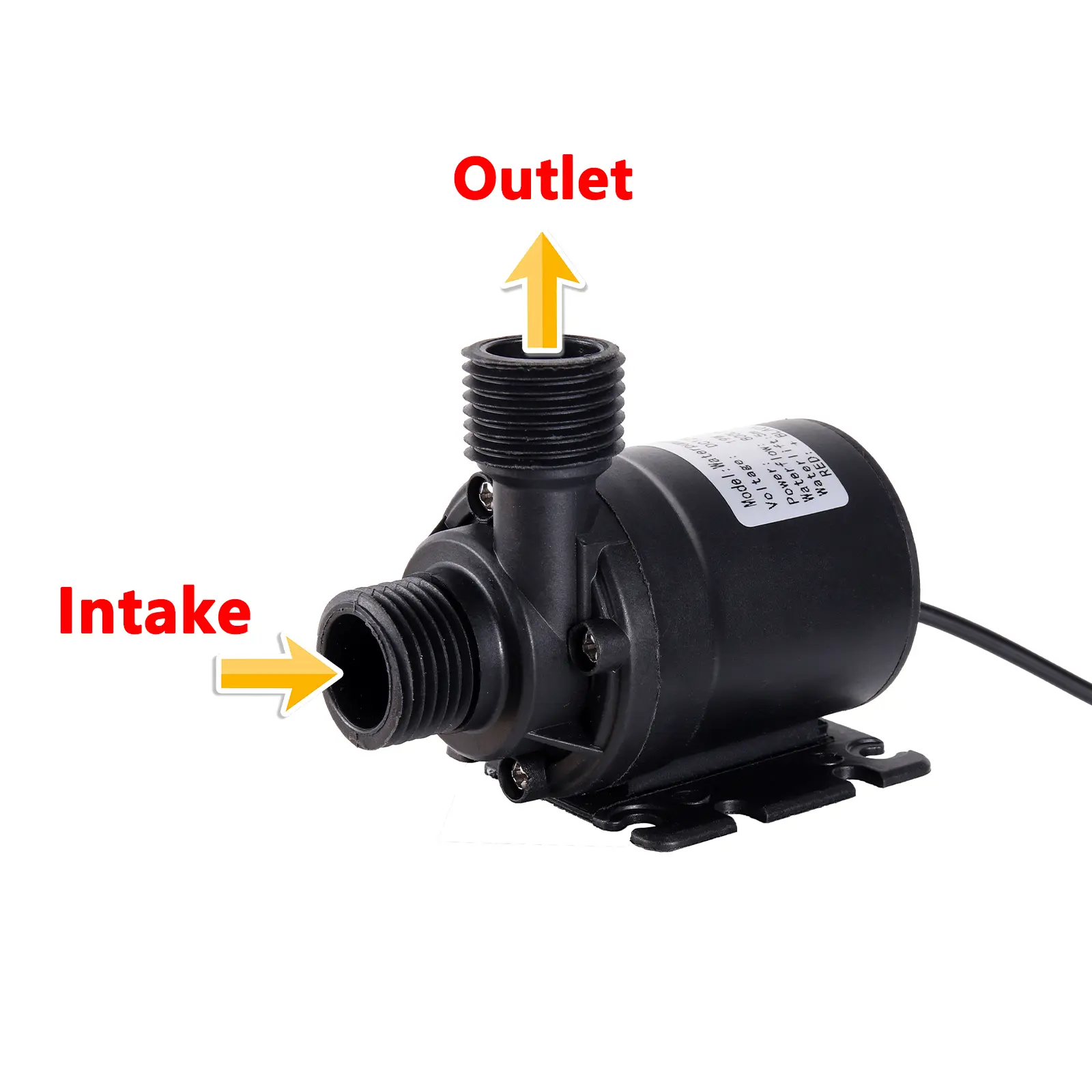 DC 12/24V Water Pump High Pressure Ultra Quiet 800L/H Low Noise Pump Fish Tank Water Circulation Small Booster Pump 1Pc