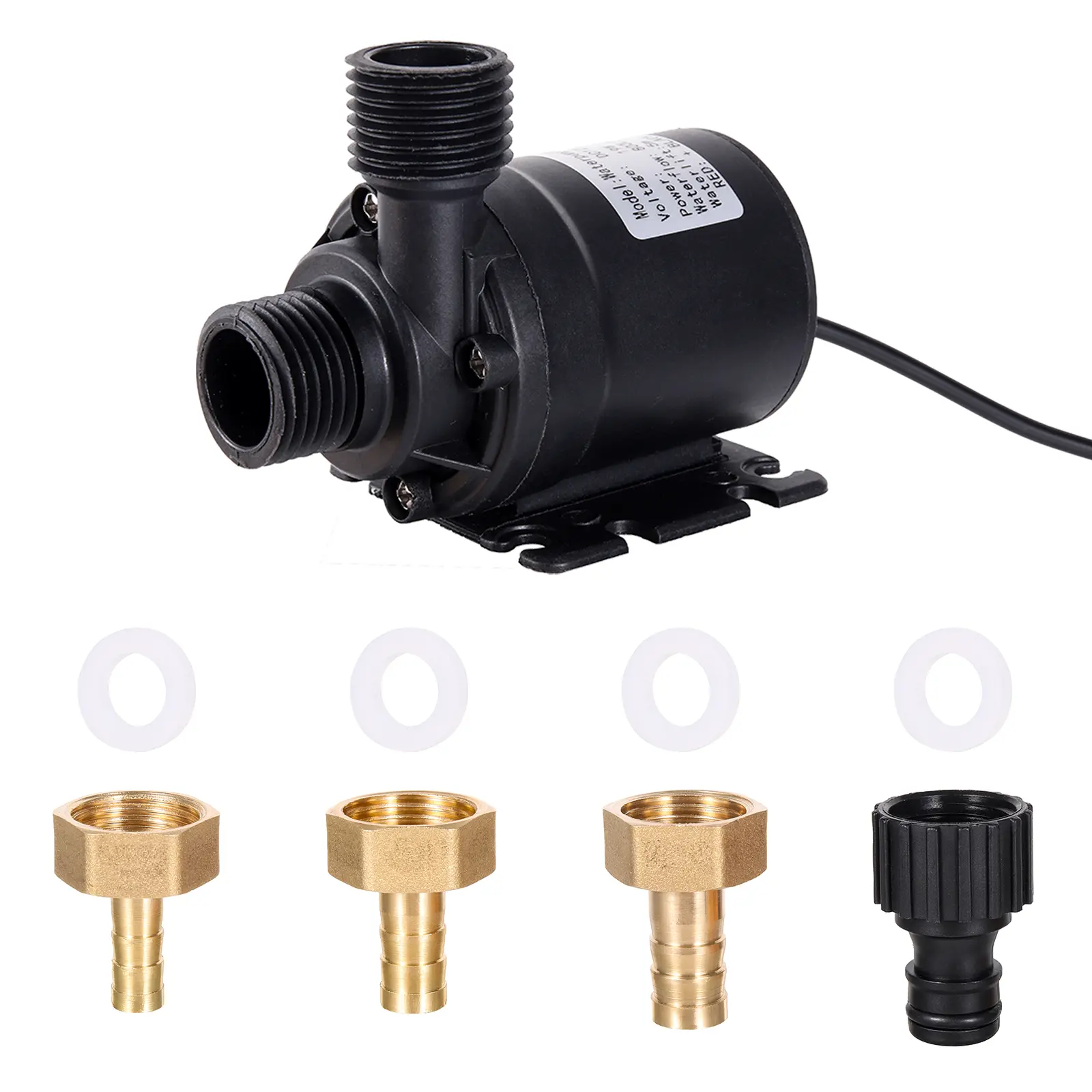 DC 12/24V Water Pump High Pressure Ultra Quiet 800L/H Low Noise Pump Fish Tank Water Circulation Small Booster Pump 1Pc
