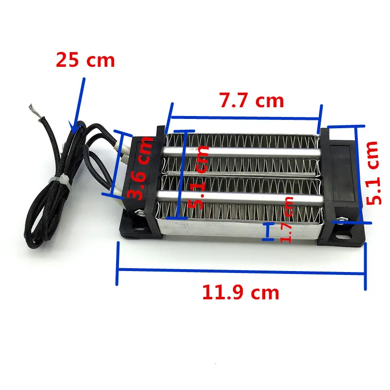 PTC Heaters Thermostatic Heating element 12 V (AC / DC) 200 W Multipurpose Multifunction Air Heater Insulation heater Incubator
