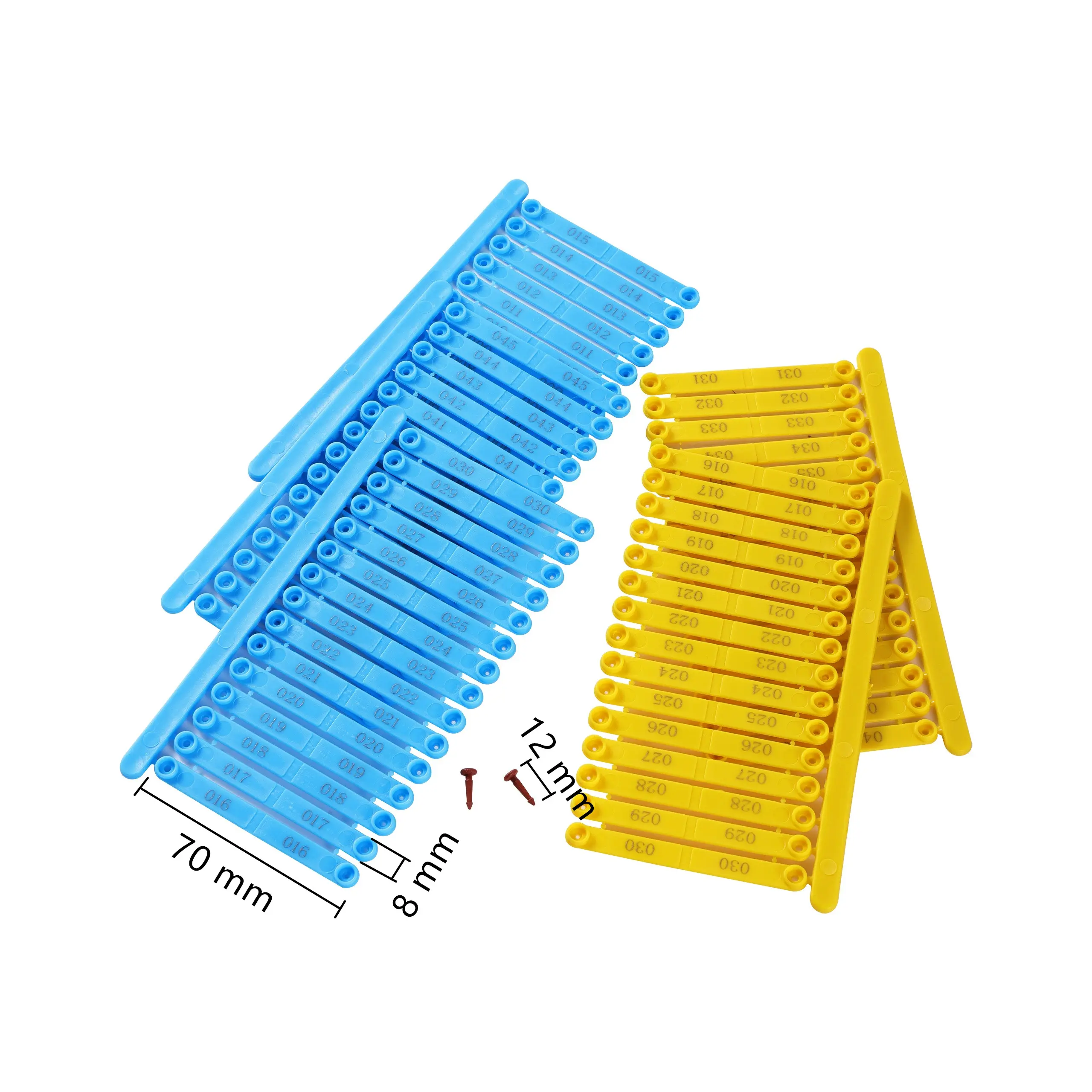 Chicken Wings Identification Ring Bird Quail Pigeon Duck Goose Chicken Wings Identifier Poultry Farm Chick Wings Ring NO.001~045