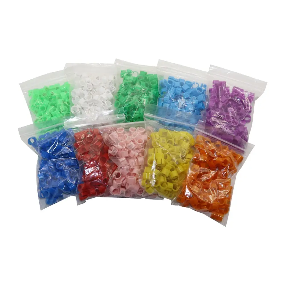 100 Pcs/bag Inner Diameter 6mm Pigeon Leg Poultry Dove Bird Parrot Clip Rings Band Foot Ring Pigeon Supplies NO.001~100