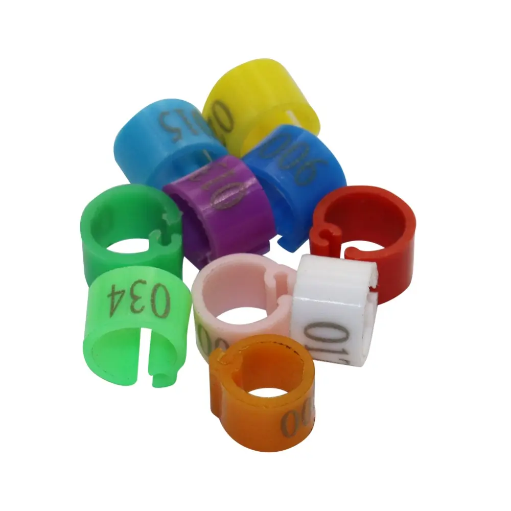 100 Pcs/bag Inner Diameter 6mm Pigeon Leg Poultry Dove Bird Parrot Clip Rings Band Foot Ring Pigeon Supplies NO.001~100