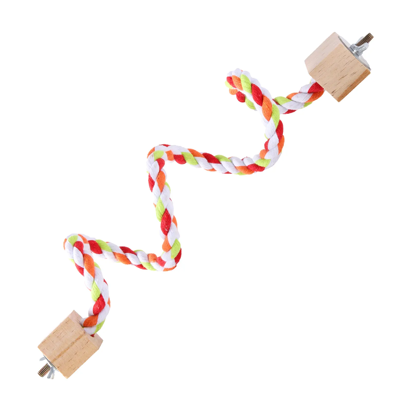 Parrot Bite Toys Parrot Color Cotton Rope Toys Elastic Parrot Climbing Toys Sturdy Bird Swing Harness Cage Pet Toy Swing Stand