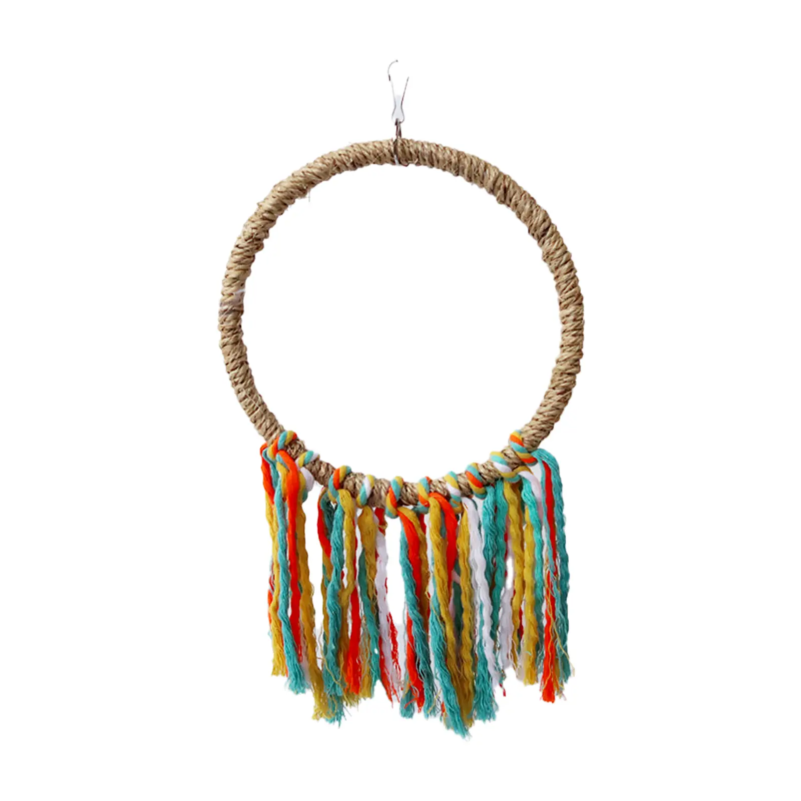 Pet Bird Parrot Toy Cotton Rope Circle Toys Chewing Bite Parrot Perch Hanging Cage Swing Rope Ring Stand Climb Toy Bird Supplies