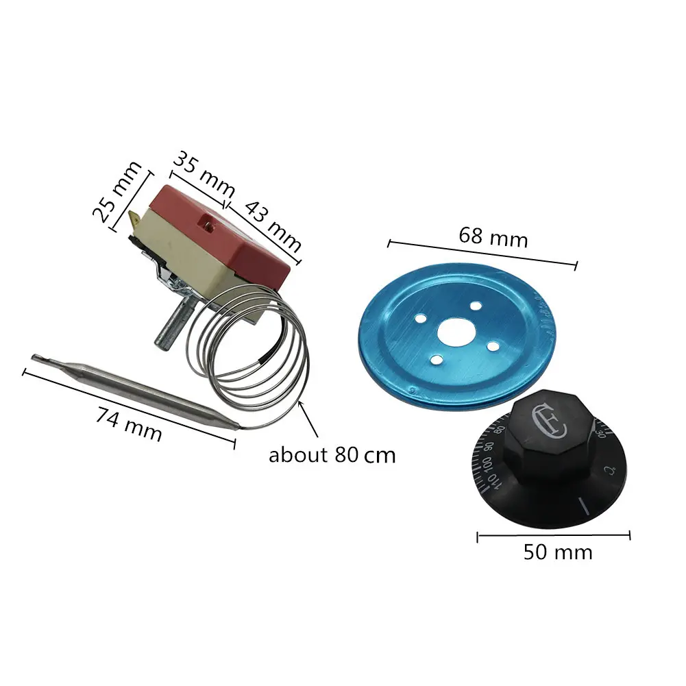 30-110/50-300/ Centigrade Ceramic Base Mechanical Adjustable Thermostat Water Heater Temperature Switch For Electric Oven 1Pc