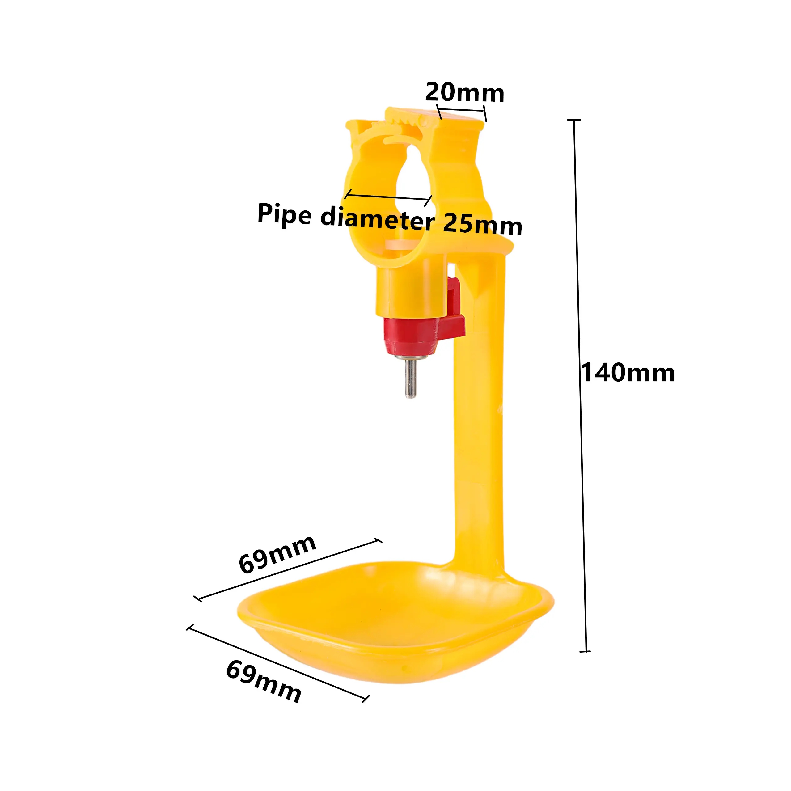 50 Pcs Chicken Drinker Nipple Cups Automatic integrated Hanging Cups With 25mm Pipes Ball Nipple Poultry Feeding Waterer Tools