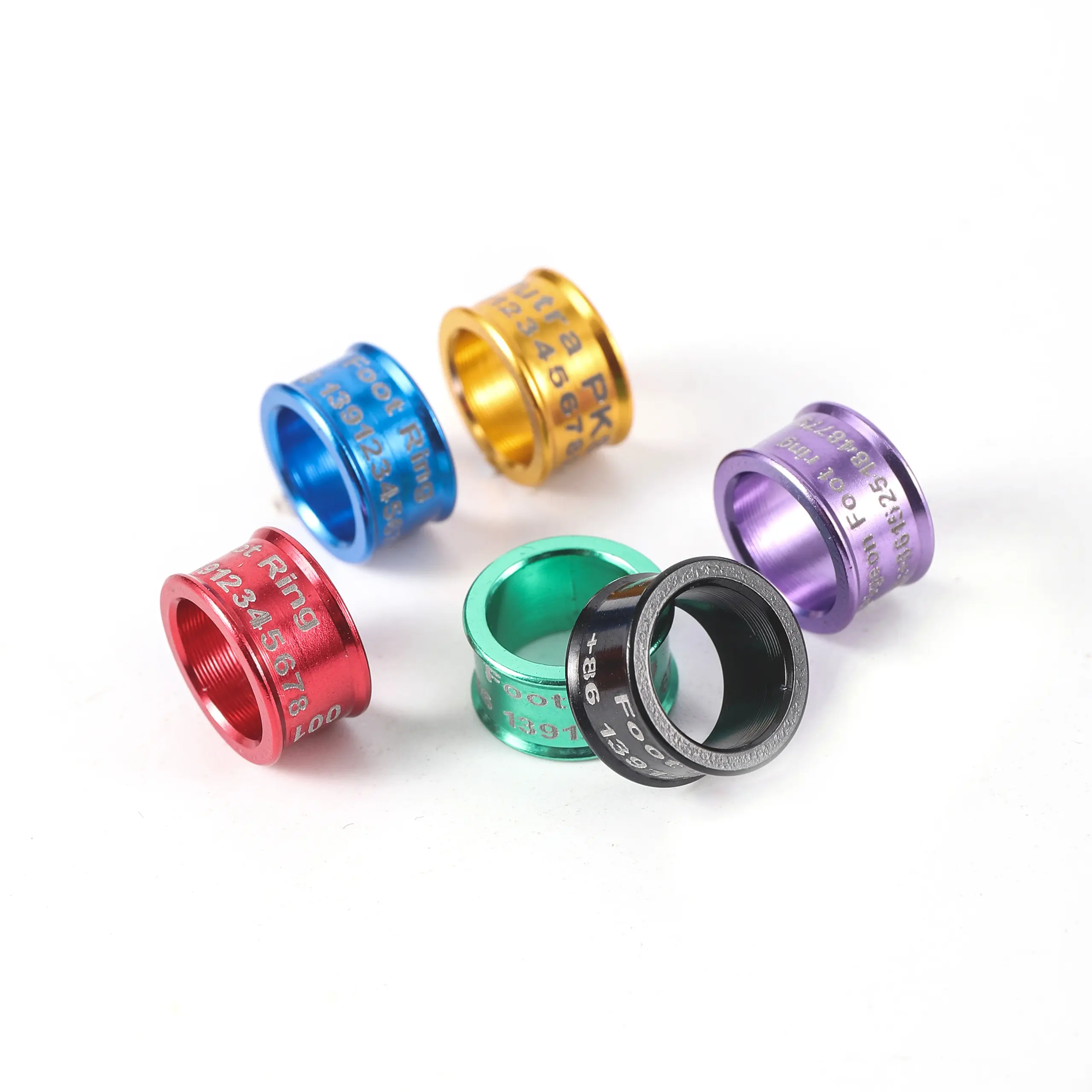 ID 8mm Pigeon Foot Ring Customization Customer-defined Foot Ring Content "Year + Name + Phone Number + Country Code" 20 Pcs