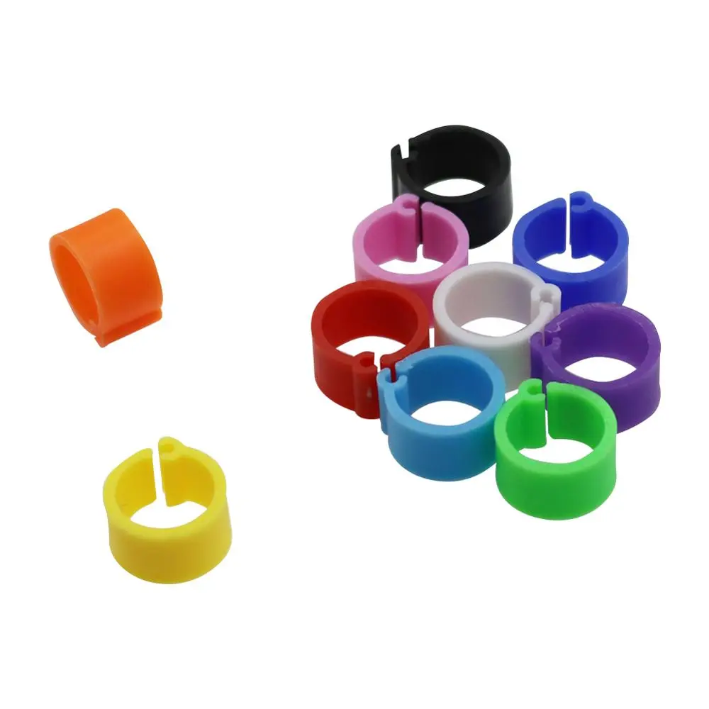 1000 Pcs Inner Diameter 8mm Height 7mm Birds Feet Rings Pigeon Dove Foot Identification Ring Farm Animal Carriers 10 Colors