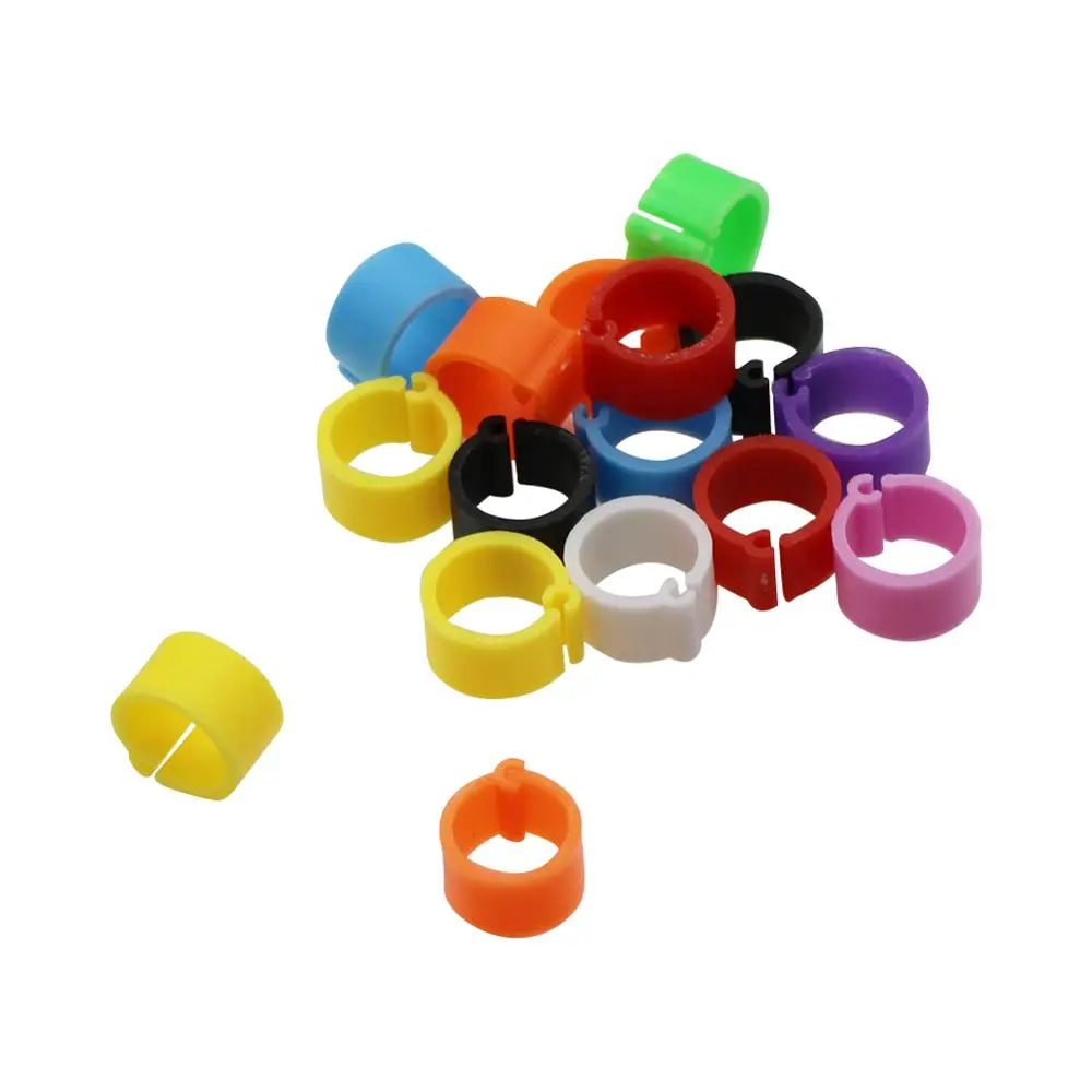 1000 Pcs Inner Diameter 8mm Height 7mm Birds Feet Rings Pigeon Dove Foot Identification Ring Farm Animal Carriers 10 Colors