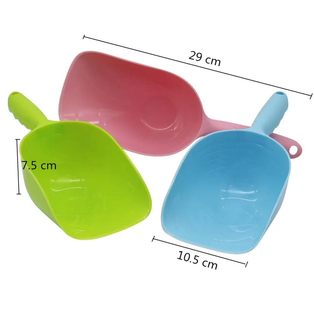 Pet Dog Cat Cute Food Feeder Bowl Shovel Scoop Tool Pet Supplies Mutli-function Environmental Small Plastic Spoon 1Pc