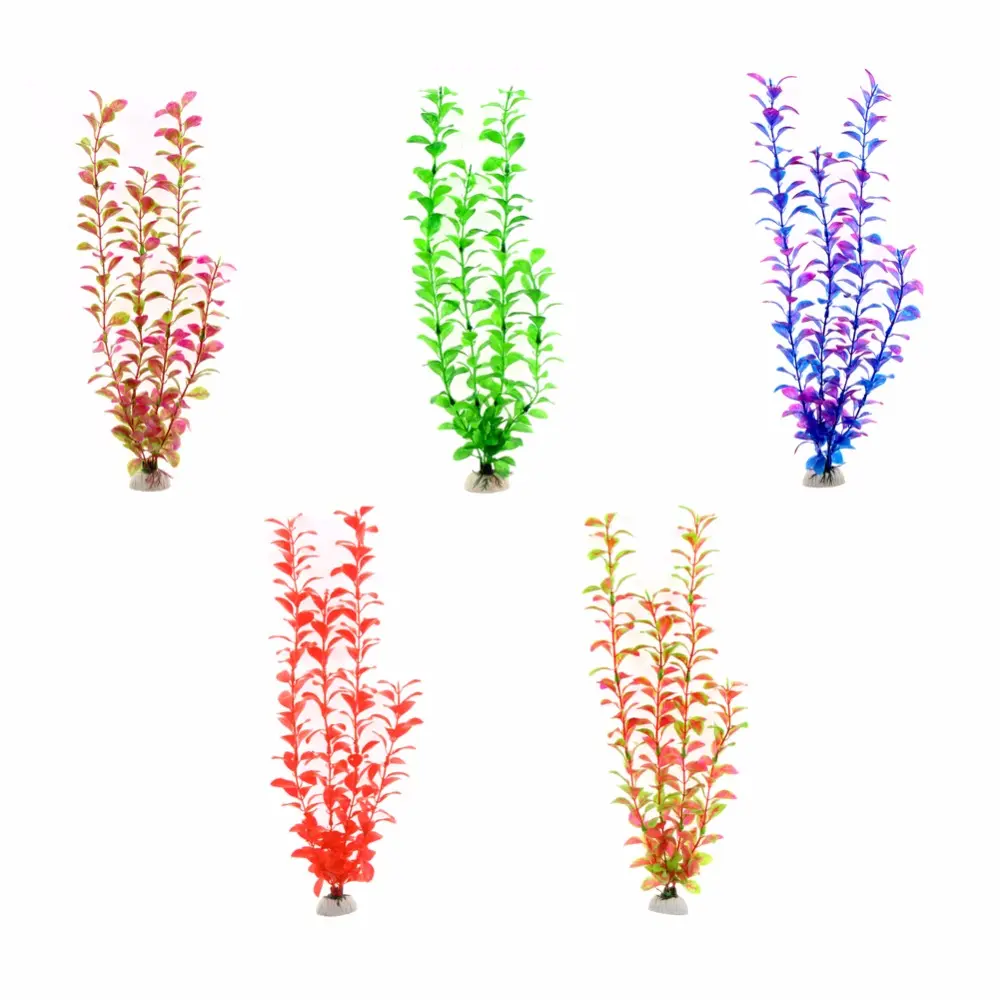 40cm Aquarium Artificial Plastic Plants Decor Aquarium Landscape Artificial Fish Tank Decorations Aquarium Accessories 1Pc