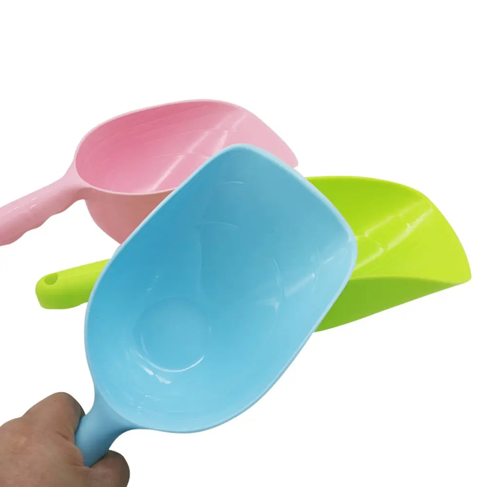 Pet Dog Cat Cute Food Feeder Bowl Shovel Scoop Tool Pet Supplies Mutli-function Environmental Small Plastic Spoon 1Pc